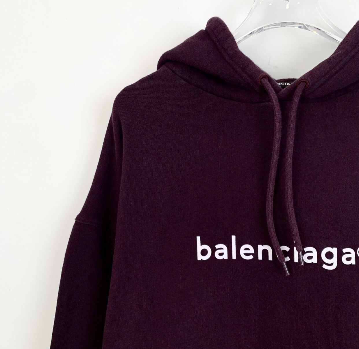 Balenciaga Balenciaga purple logo letter printed drawstring hoodie Size US S / EU 44-46 / 1 - 3 Thumbnail