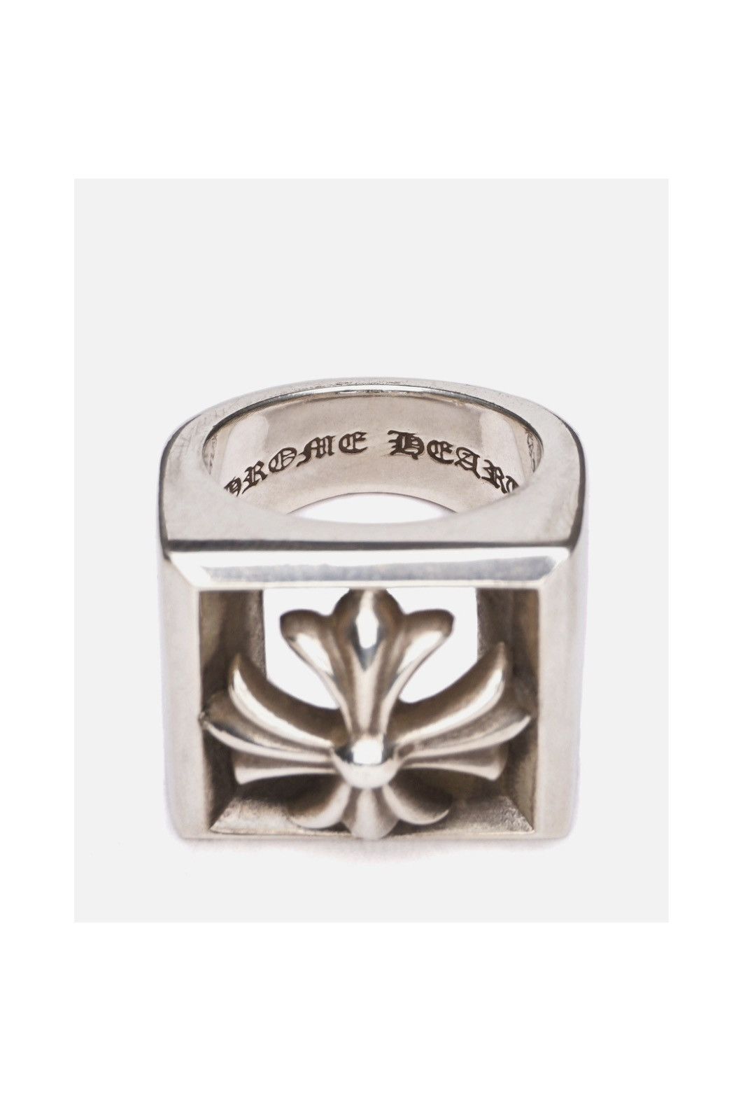 Chrome outlet Hearts Alphabet Block Ring