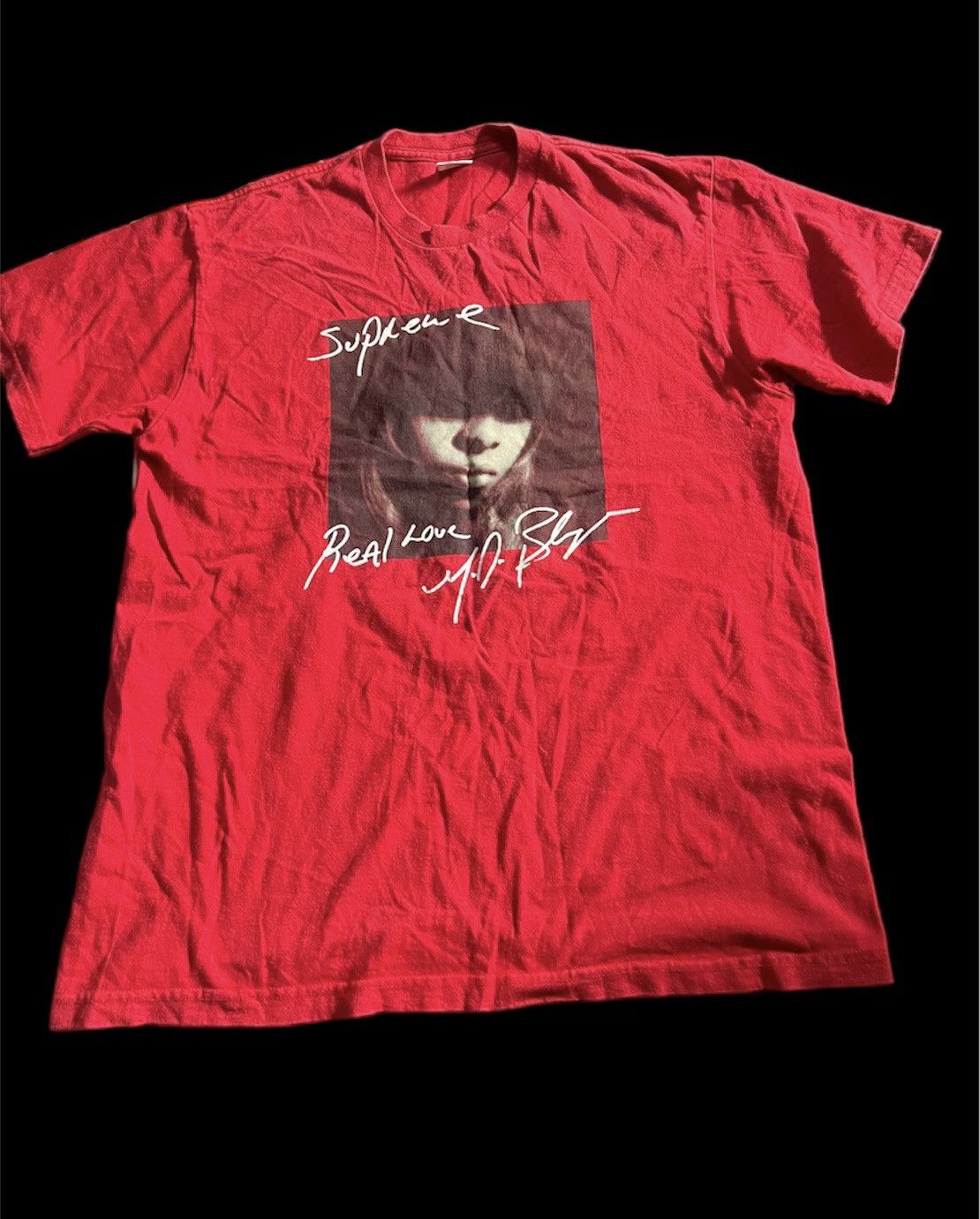 Supreme FIRE 🔥 SUPREME MARY J BLIGE REAL LOVE RED TEES | Grailed