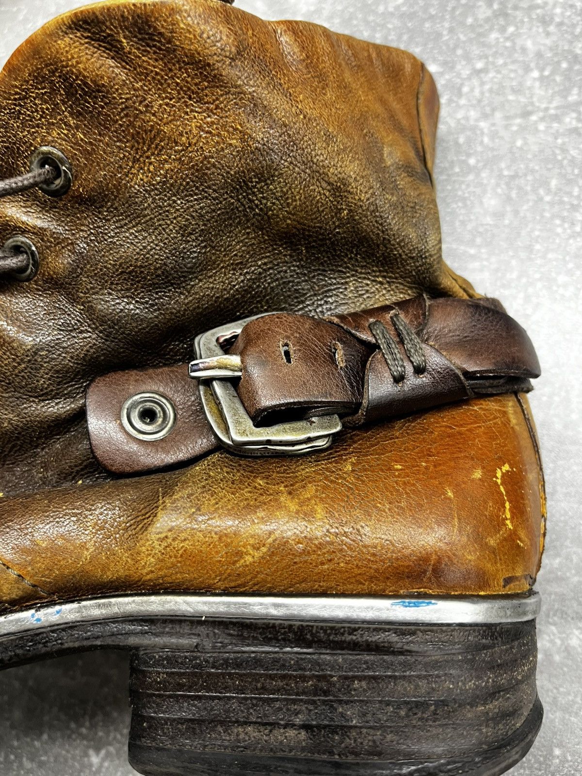 AS98 Brown Leather Strappy Ankle Boots