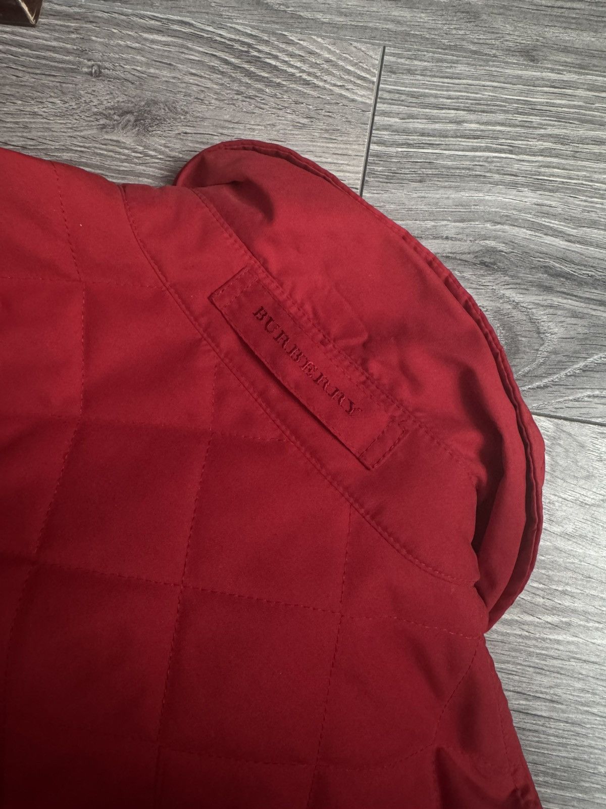 Burberry Burberry Coral Red Checkered Quilted Jacket 44 Size M / US 6-8 / IT 42-44 - 15 Thumbnail