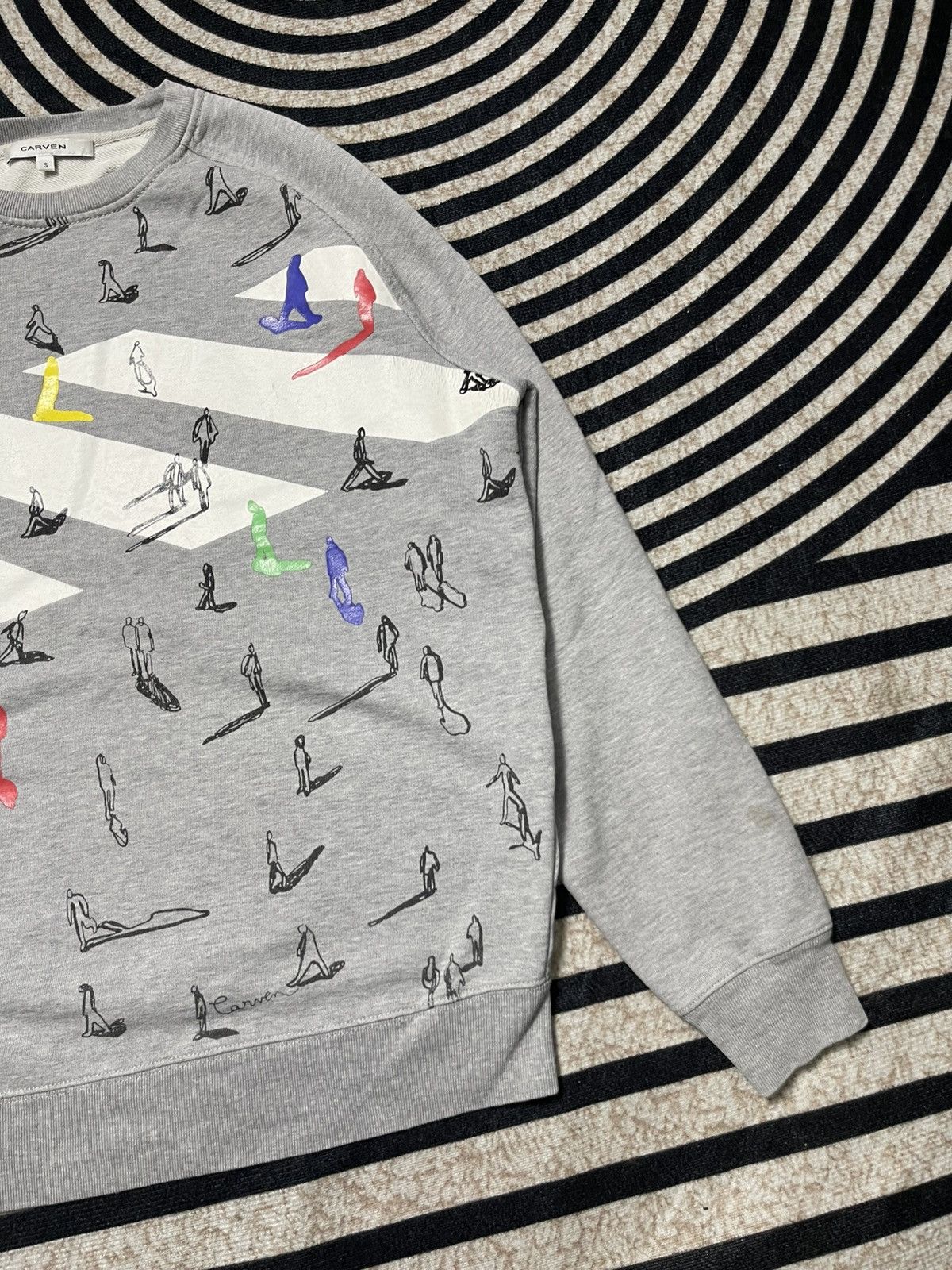 Carven 🐐CARVEN CROSSWALK CITY SCENE POP ART GRAPHIC CREWNECK Size US S / EU 44-46 / 1 - 3 Thumbnail