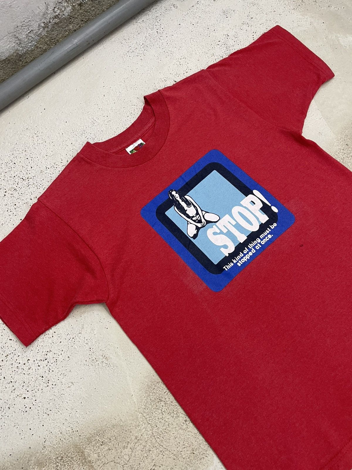 Fruit Of The Loom Faded Vintage 90’s Hysteric The Who Stop! Crop 50/50 Tee Size US XS / EU 42 / 0 - 3 Thumbnail