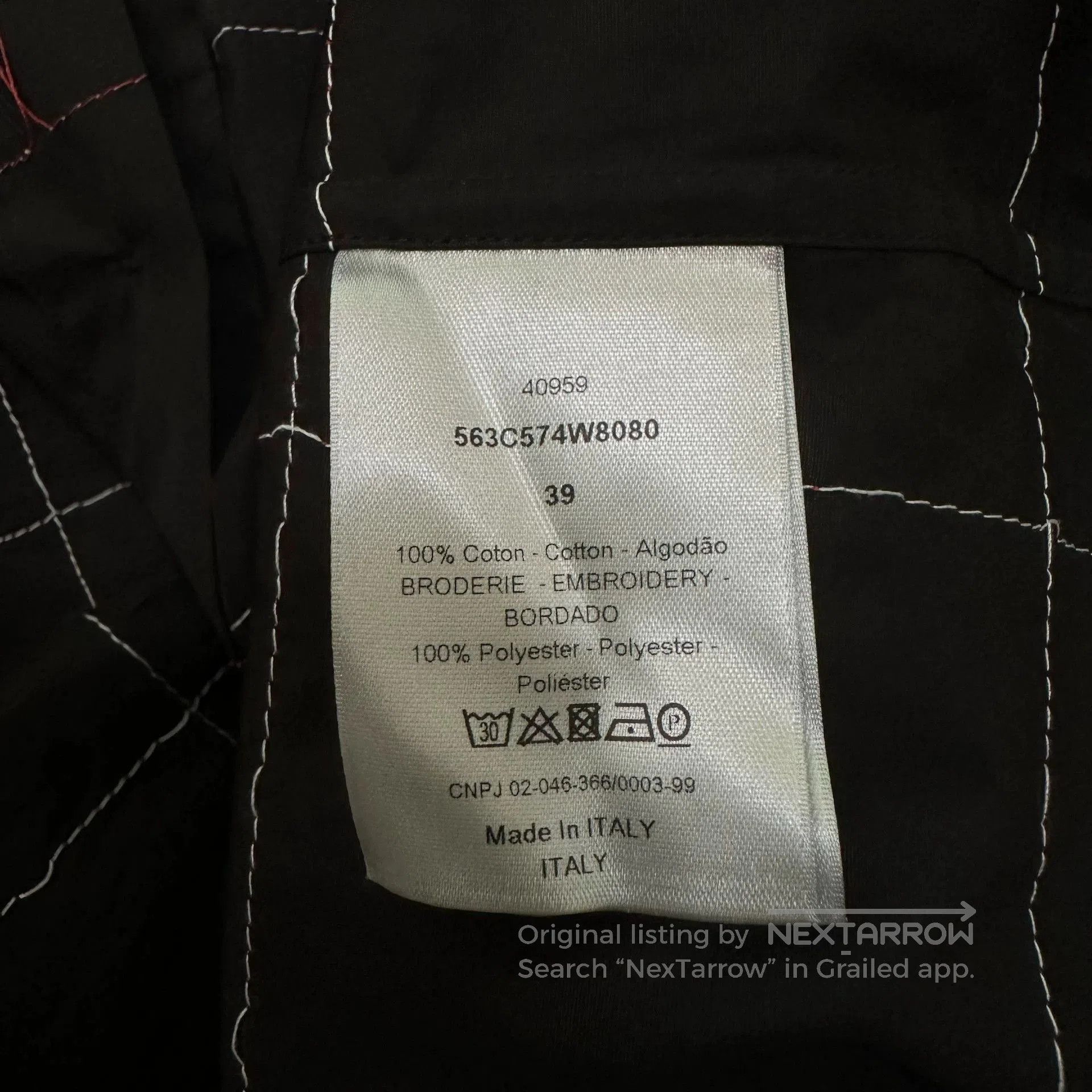 Dior Dior Homme Red Stitch Runway Shirt. Size US M / EU 48-50 / 2 - 7 Thumbnail