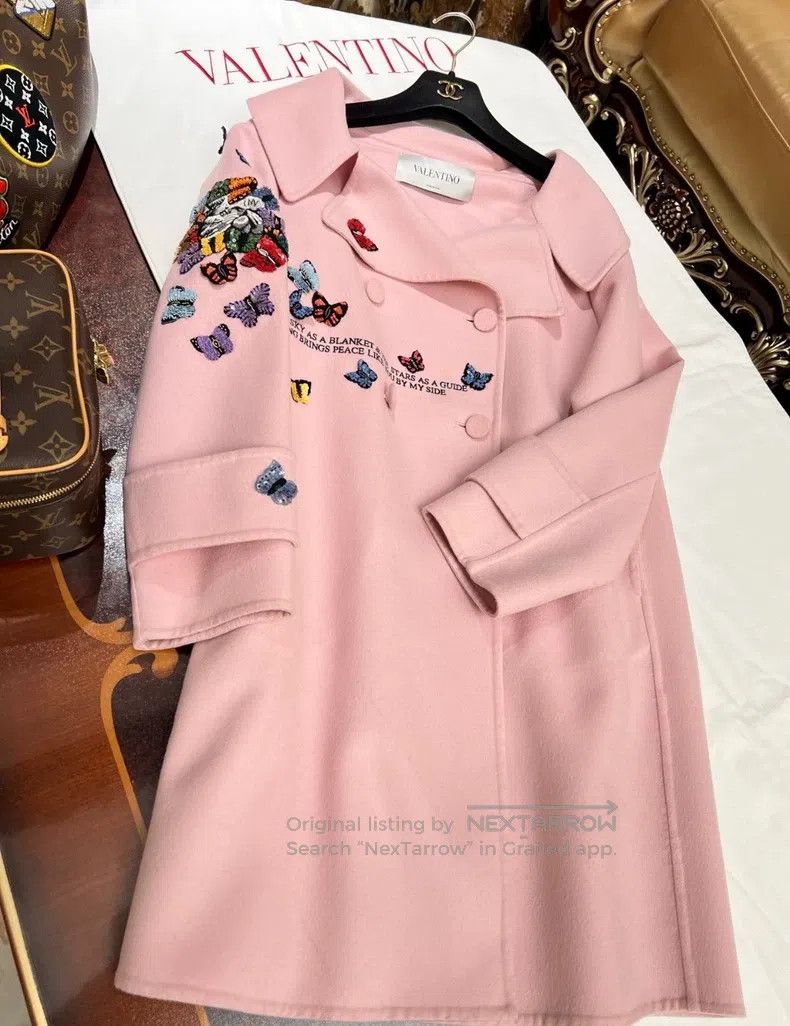 Valentino Valentino Heavy industry embroidered wool and cashmere coa Size M / US 6-8 / IT 42-44 - 2 Thumbnail