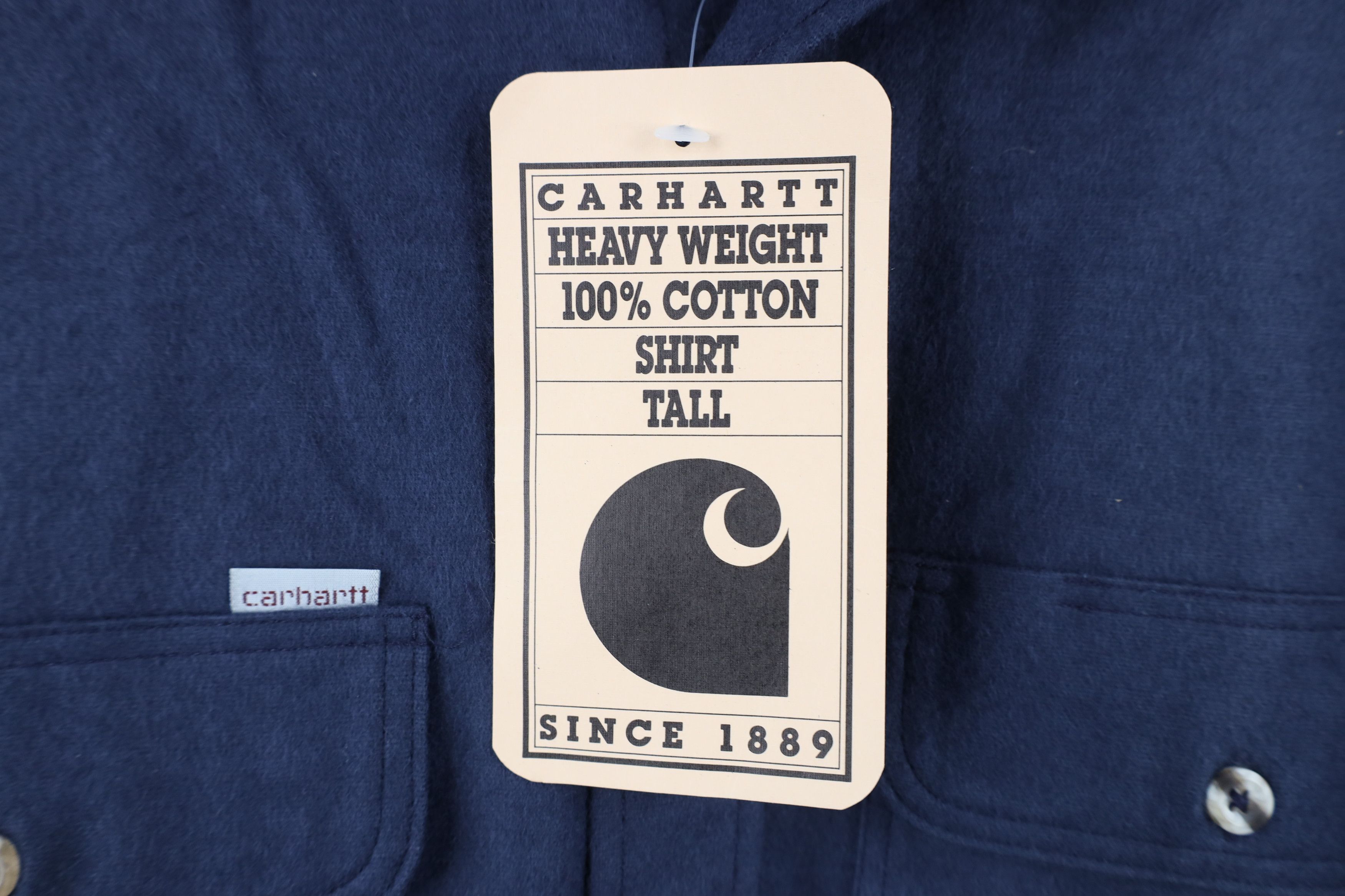 Carhartt × Vintage Deadstock Vintage 90s Carhartt Chamois Cloth Button Shirt Size US XXL / EU 58 / 5 - 5 Thumbnail