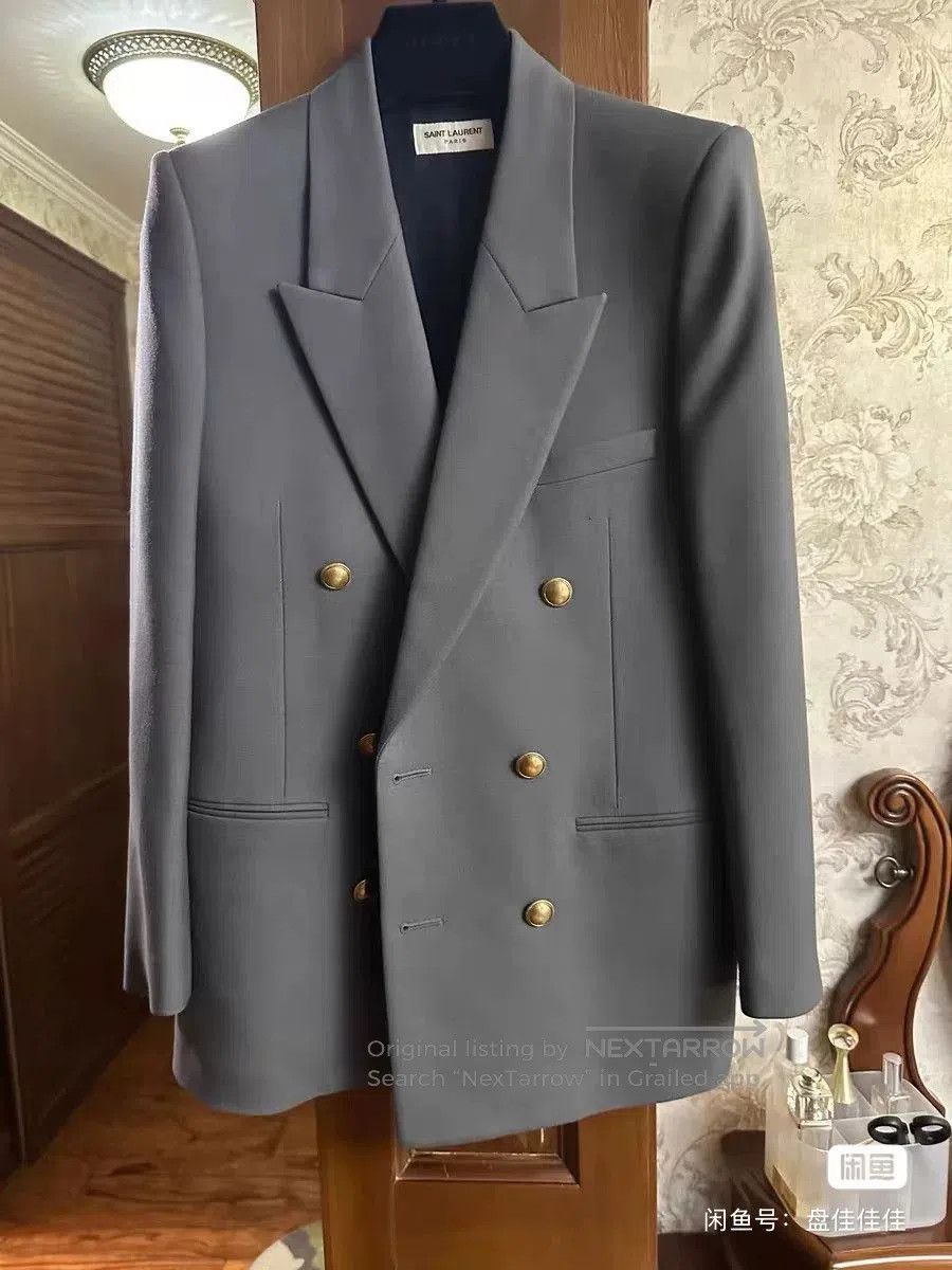 Saint Laurent Paris YSL Saint Laurent Gray Double. Size S / US 4 / IT 40 - 2 Thumbnail