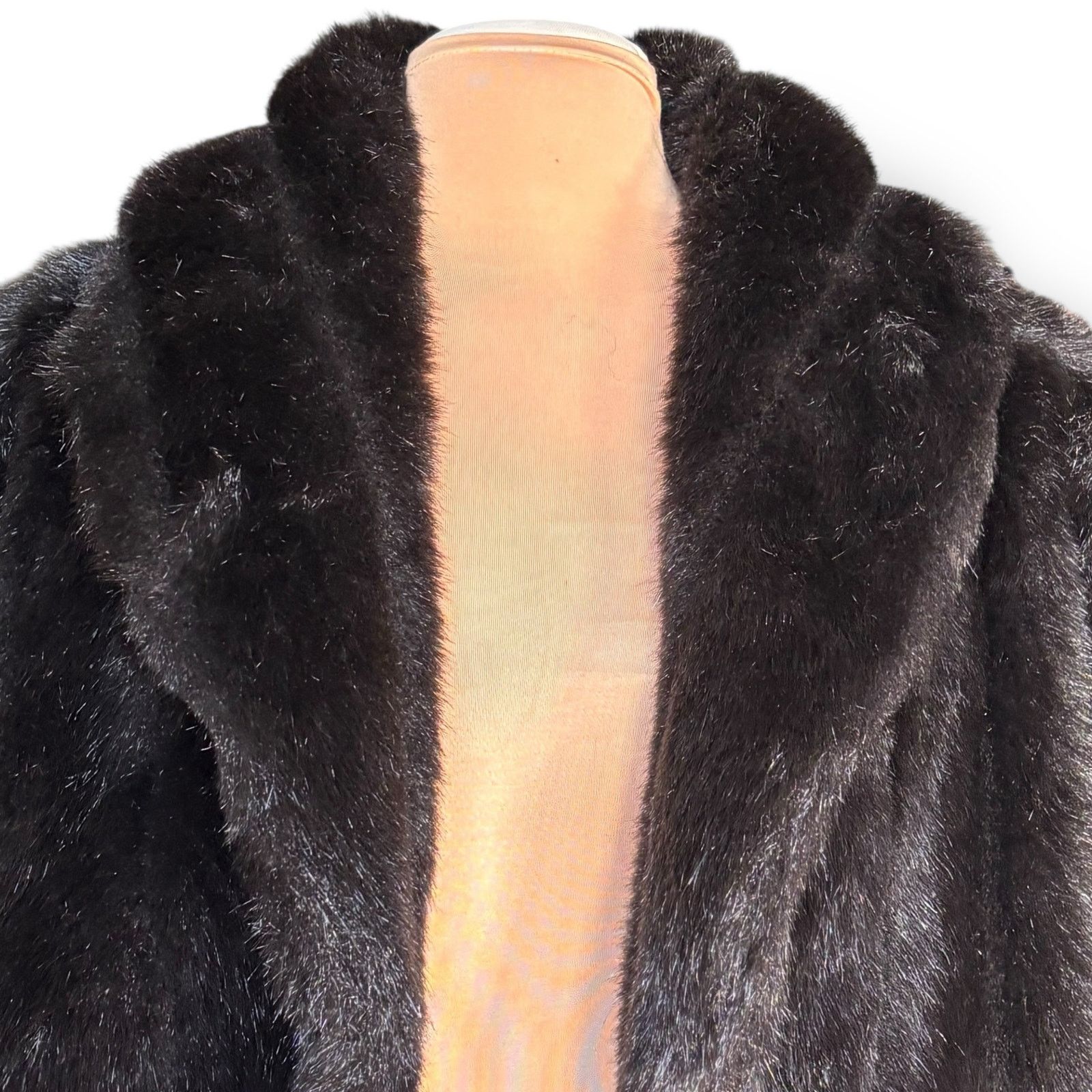 Vintage Vintage Monterey Fashions Black Faux Fur Coat Large USA Made Size L / US 10 / IT 46 - 2 Thumbnail