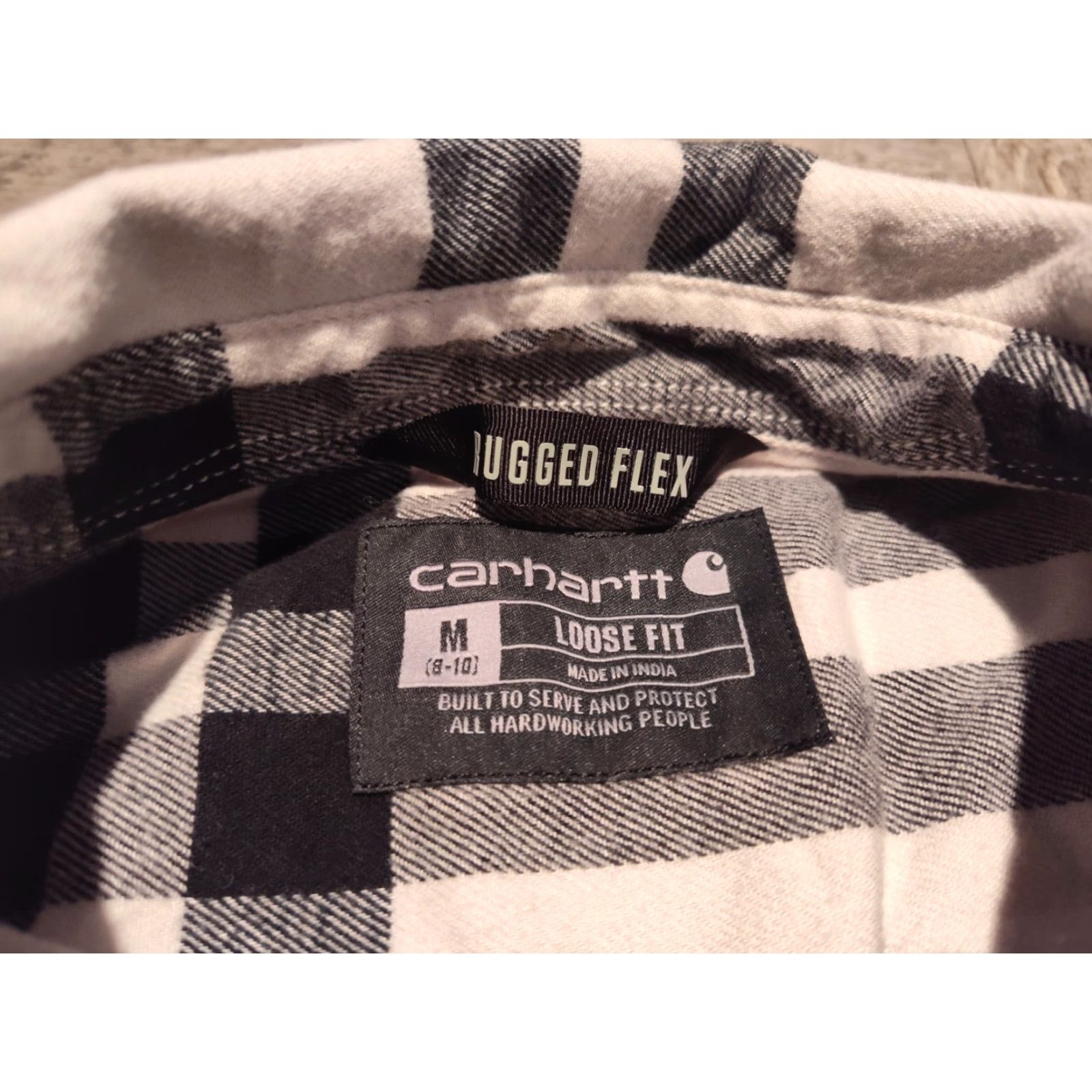 Carhartt Carhartt Flannel Shirt Women’s M Black Plaid Button-Up Tunic Relaxed Fit Outdoor Workwear Size M / US 6-8 / IT 42-44 - 7 Thumbnail