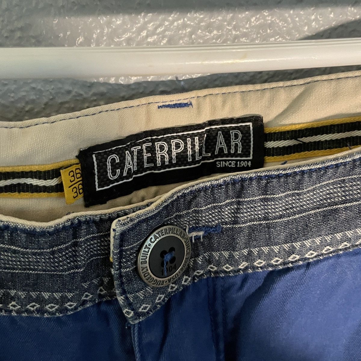 Caterpillar × Vintage CAT Caterpillar Blue Pattern Work Shorts Men’s Size 36 Size US 36 / EU 52 - 4 Thumbnail