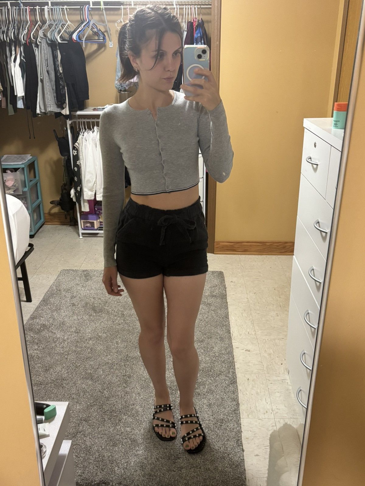 Aritzia Sundays Best Button-Up Crop Top Size XXS / US 00 / IT 34 - 3 Thumbnail