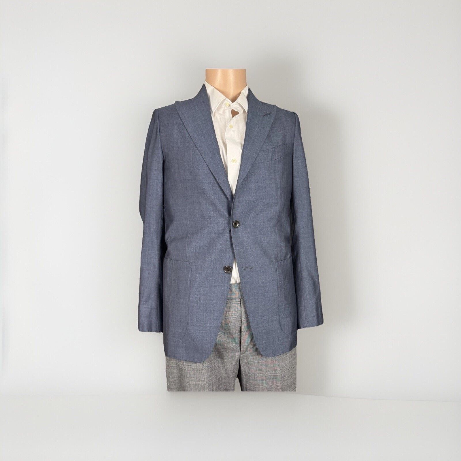 Tom Ford Tom Ford Wool Silk Sport Jacket Blue Peak Lapel 48 IT/ 38 US Size 38S - 1 Thumbnail