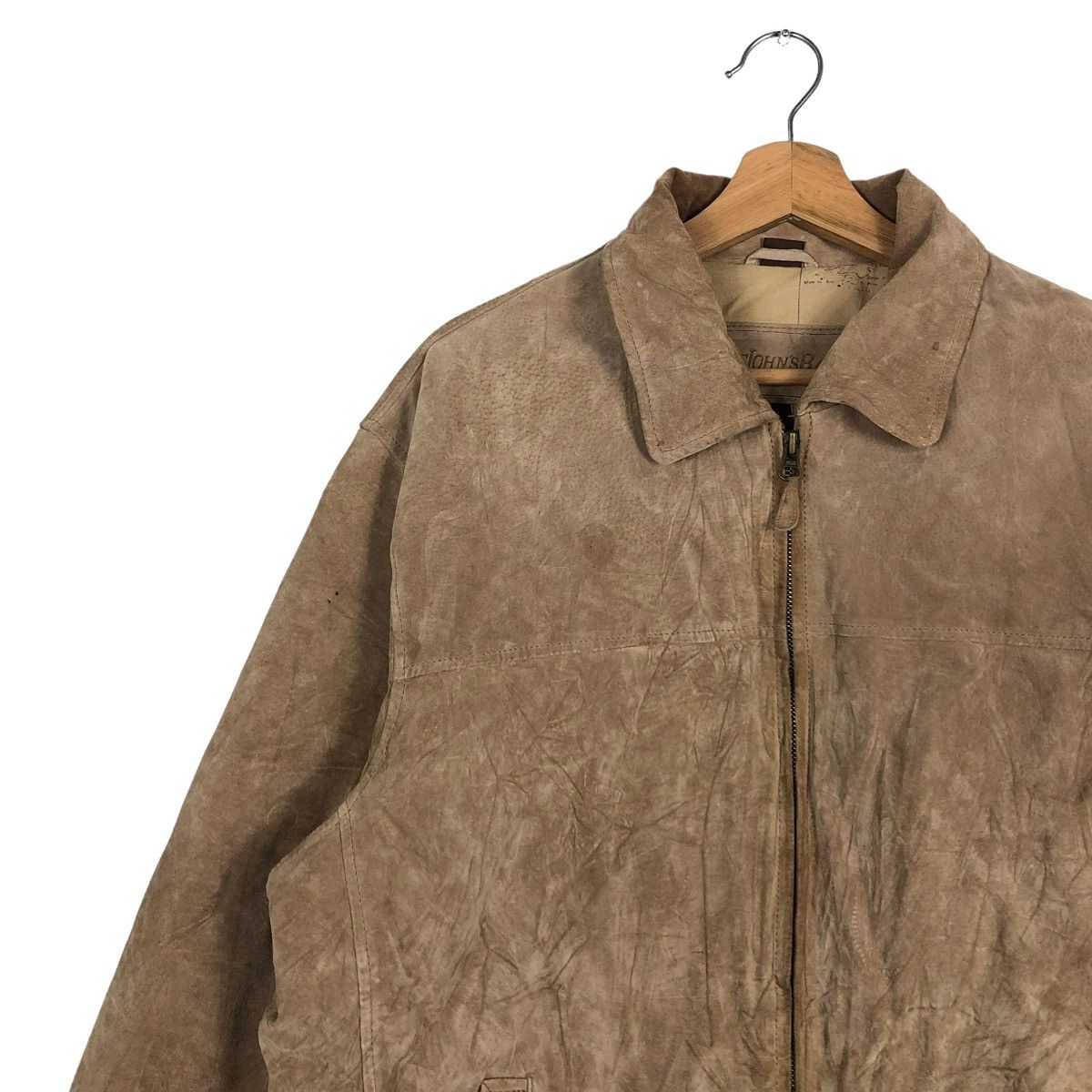 Genuine Leather 🔥90’s Vintage Genuine Leather Jacket St John Bay Map Lining Size US M / EU 48-50 / 2 - 6 Thumbnail