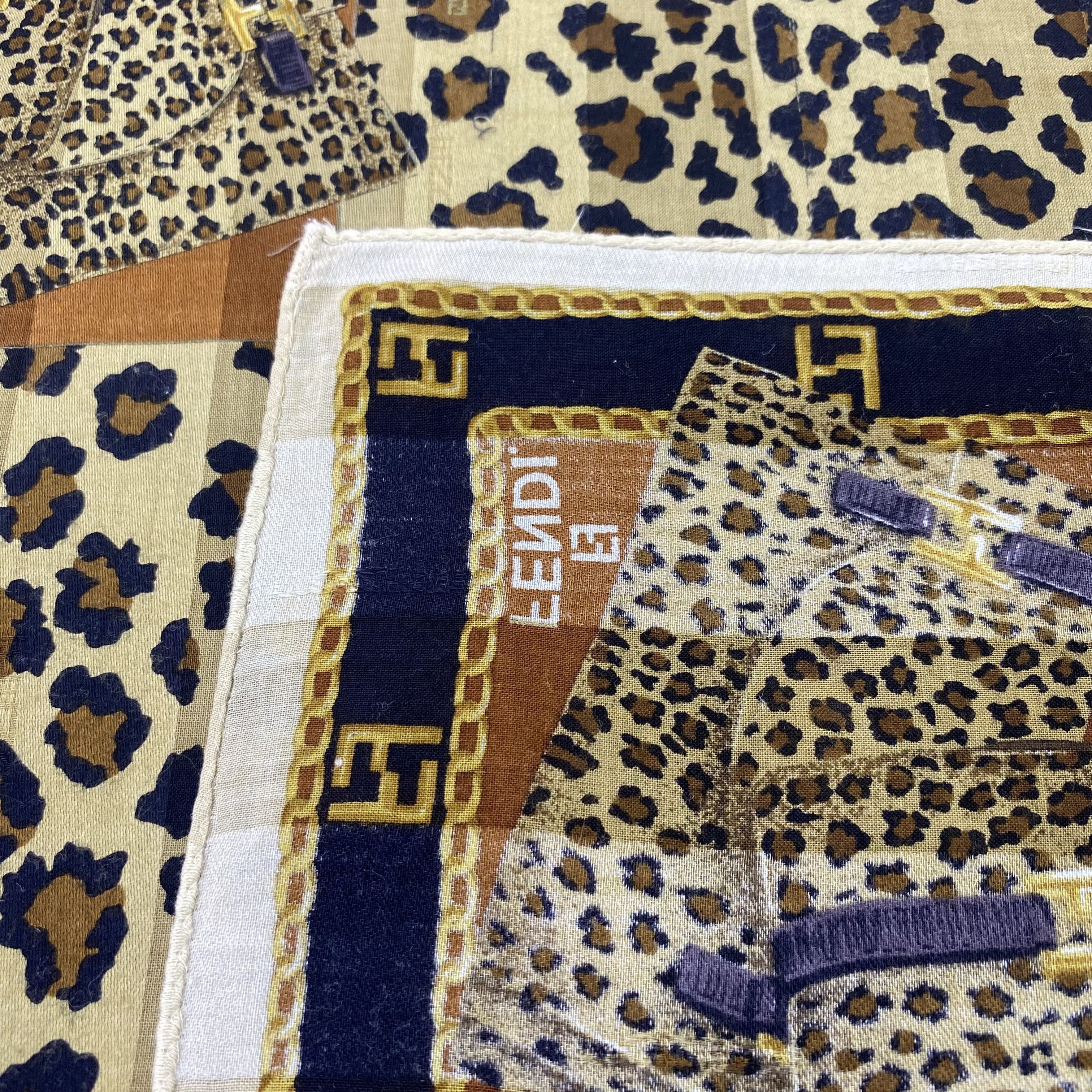 Fendi Fendi Handkerchief Neckerchief Bandana-B2065 Size ONE SIZE - 6 Thumbnail