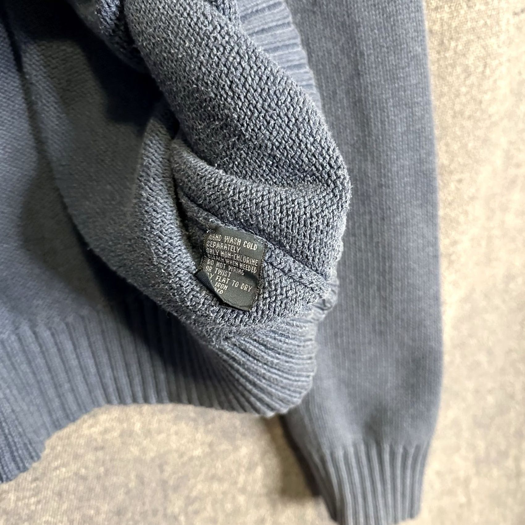 Ralph Lauren VINTAGE Ralph Lauren Mens XL Pima Cotton Knit Half Zip Sweater Blue Size US M / EU 48-50 / 2 - 4 Thumbnail