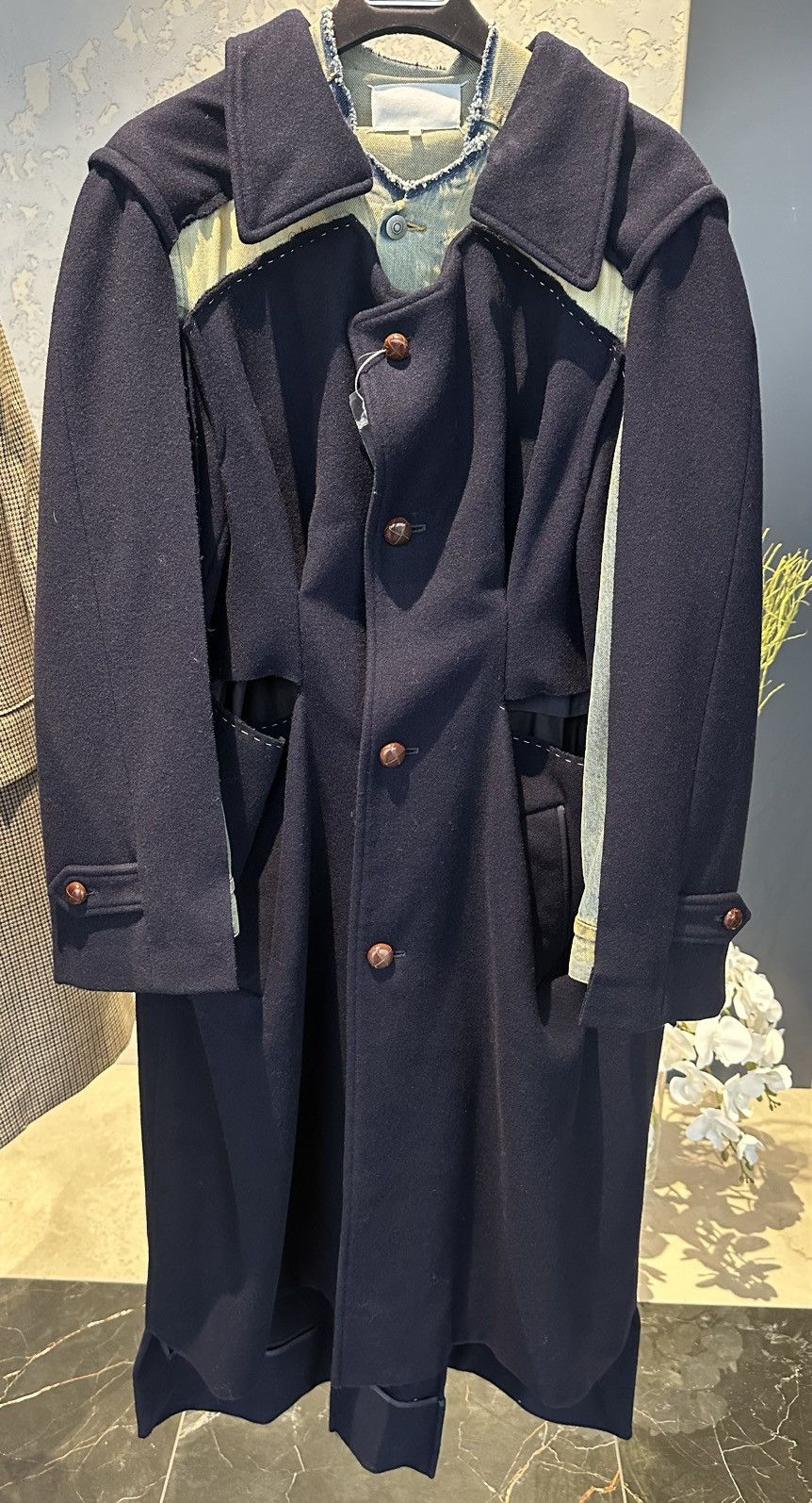 Maison Margiela Margiela deconstructed coat jacket cape denim wool womens 38 Size XS / US 0-2 / IT 36-38 - 8 Thumbnail