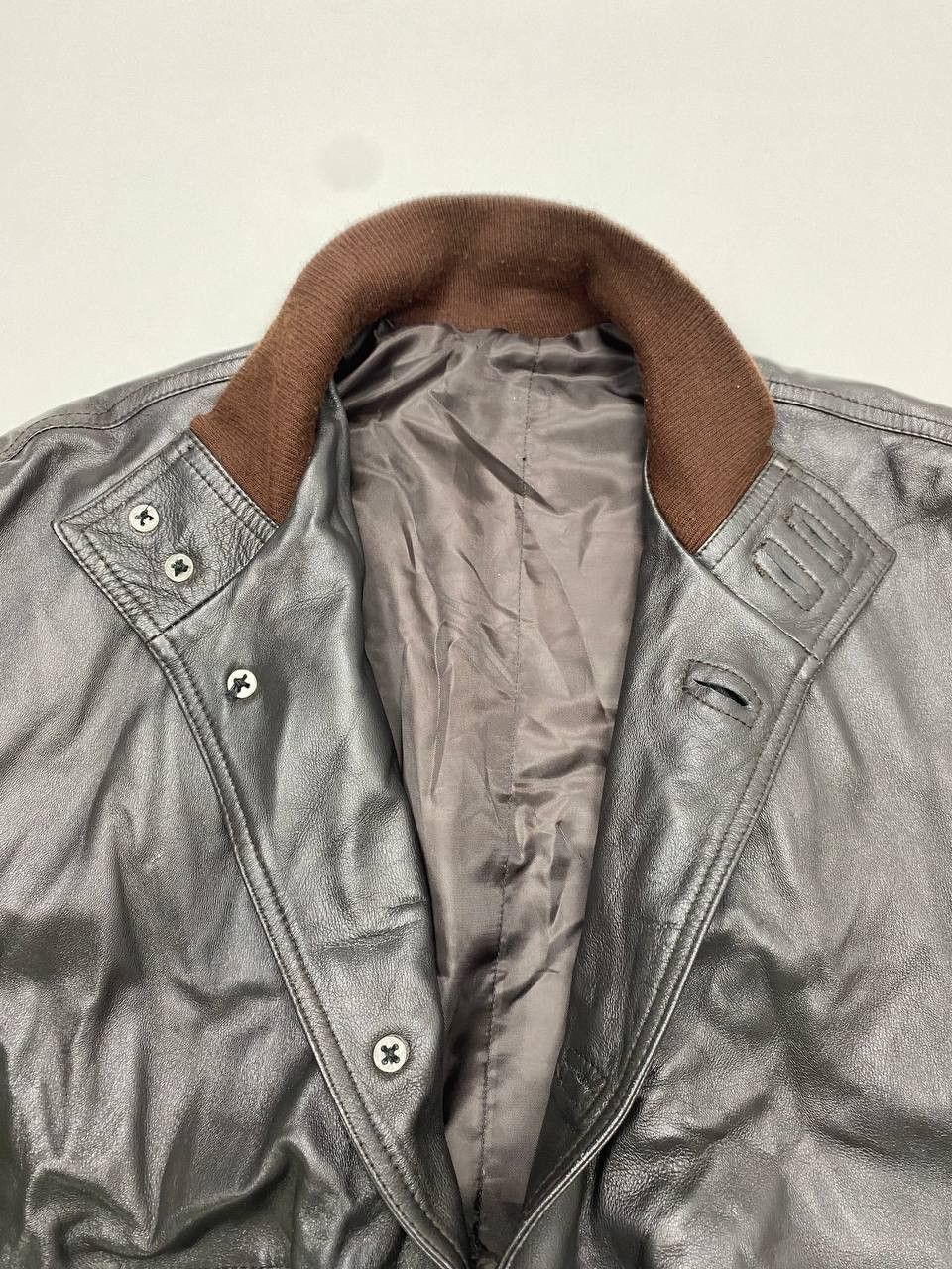 Vintage Lord Max Vintage Leather Bomber Jacket 80s Men XL Size US XL / EU 56 / 4 - 5 Thumbnail