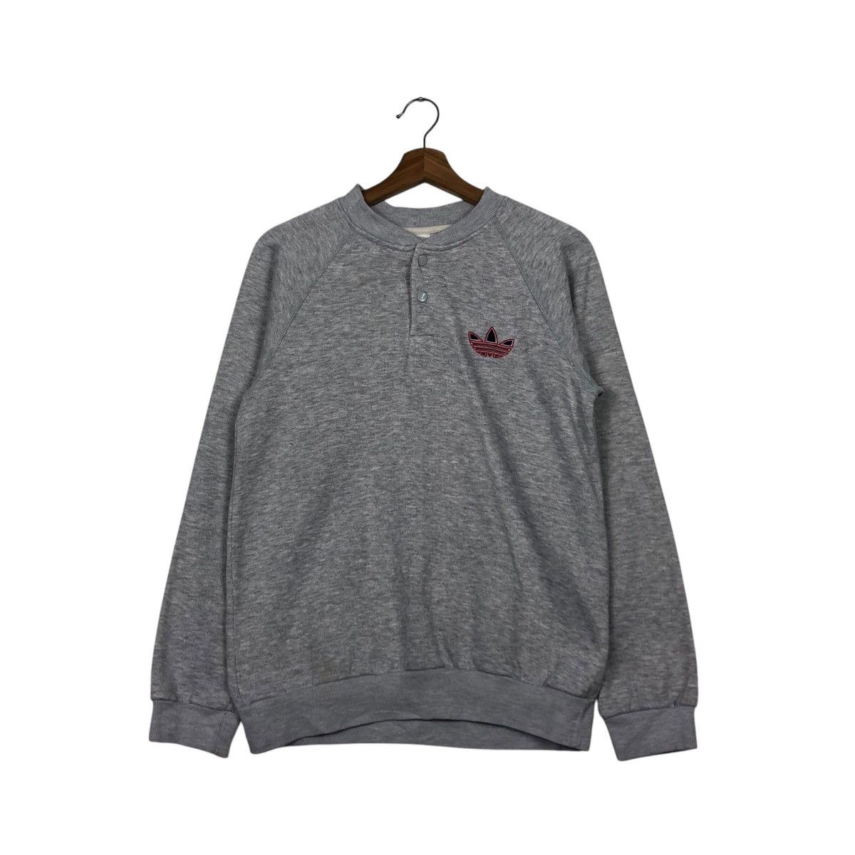 Adidas 📌Vintage Sherpa Sweatshirt Adidas Big Logo Size US M / EU 48-50 / 2 - 2 Thumbnail