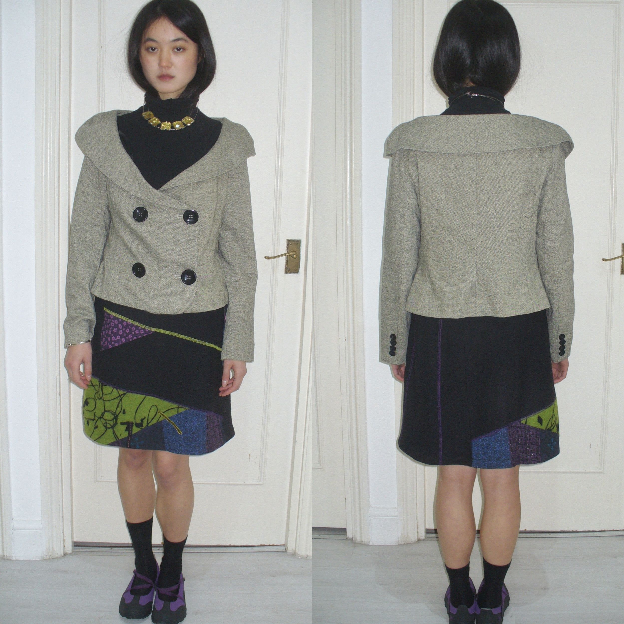 Other Spanish vintage grey blazer Size L / US 10 / IT 46 - 2 Thumbnail