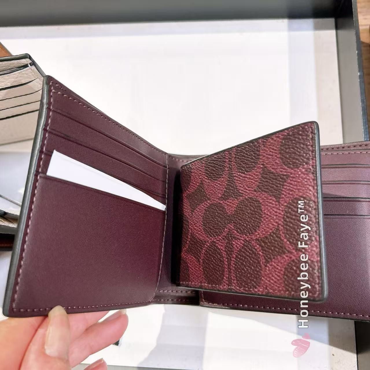 Coach 3 In 1 Wallet In Signature Canvas CW380 Black Currant Size ONE SIZE - 4 Thumbnail