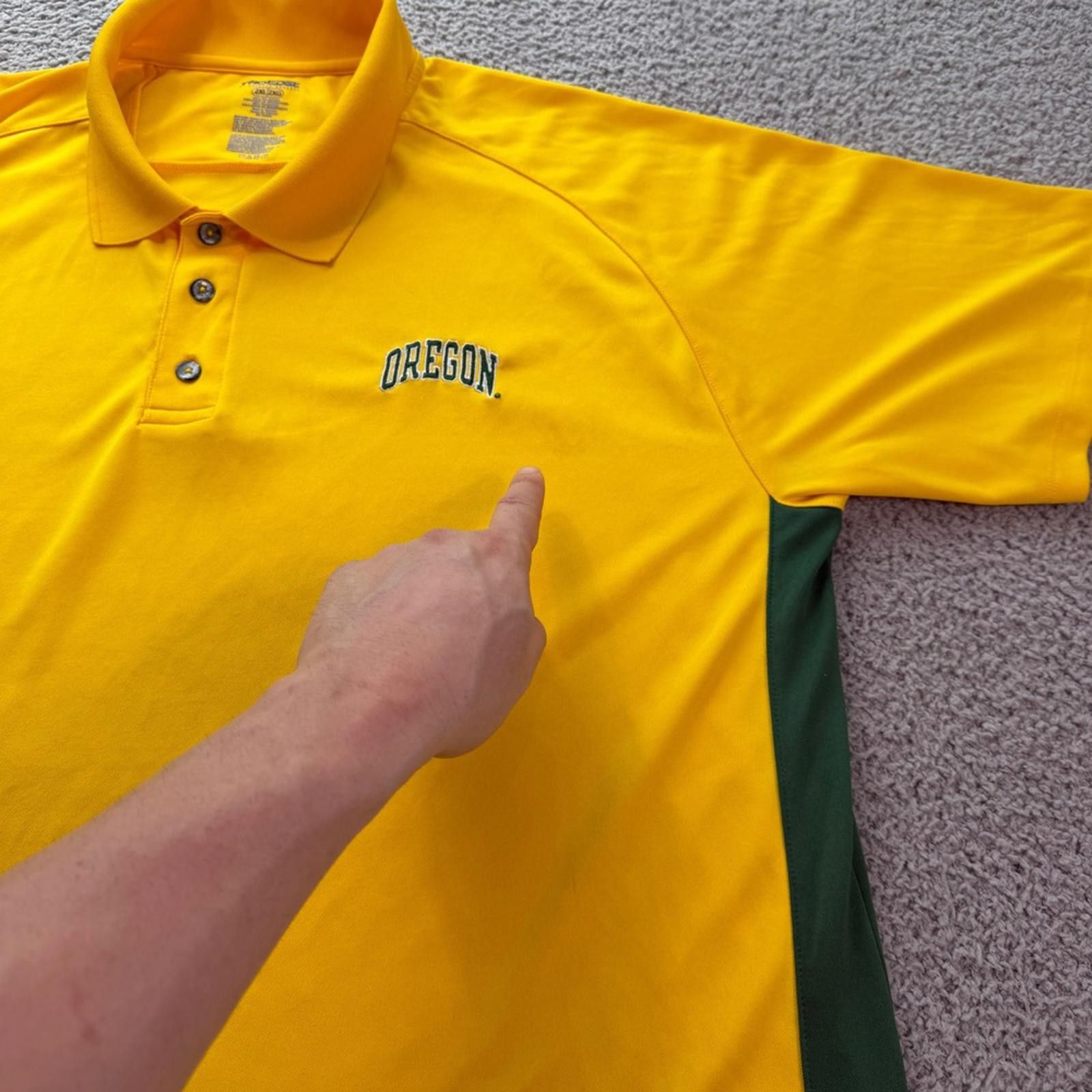 Other Oregon Ducks Mens 2XL Polo Shirt Yellow NCAA Golf Size US XXL / EU 58 / 5 - 6 Thumbnail