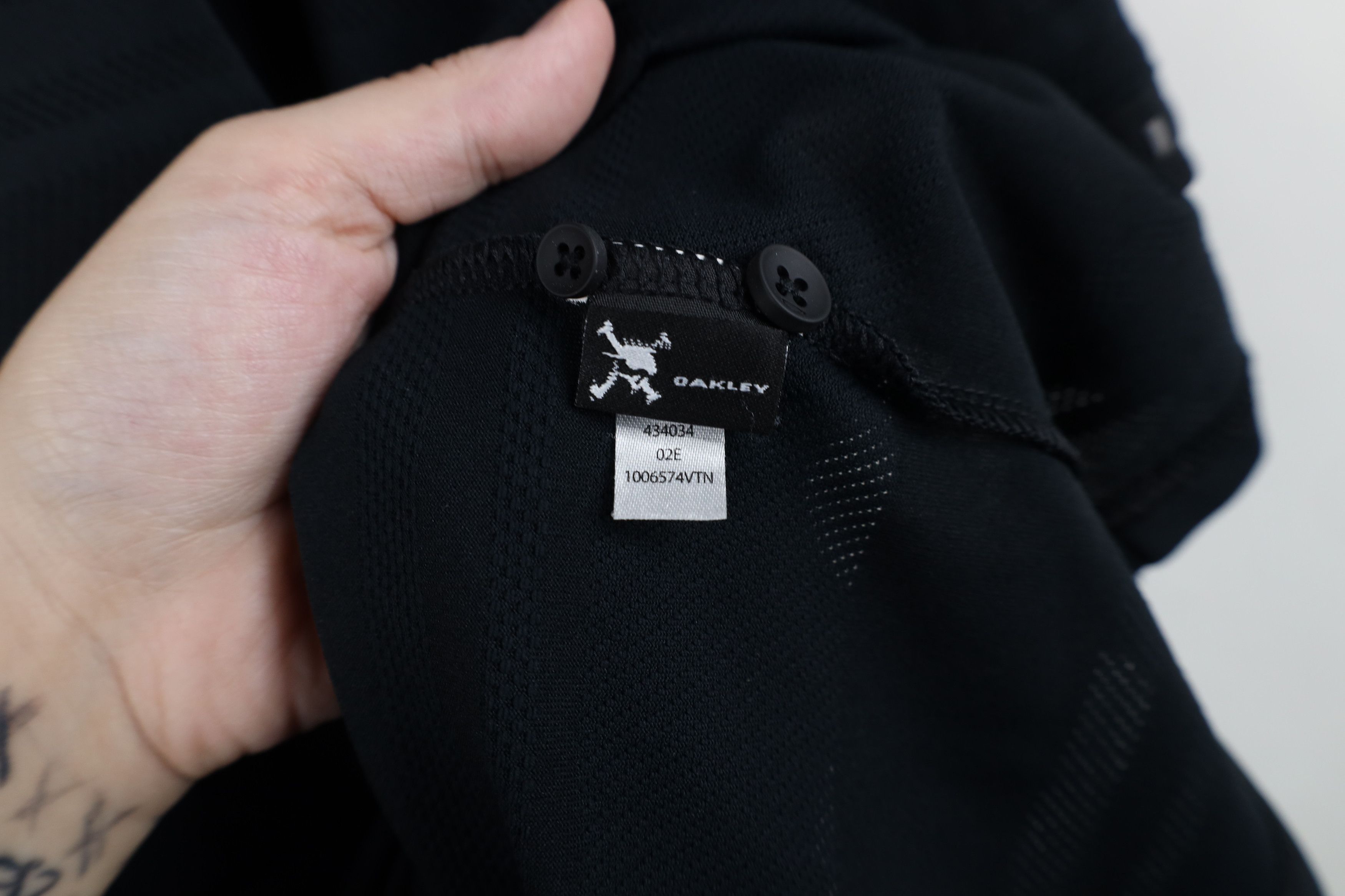 Oakley Oakley O Logo Spell Out Knit Collared Golf Polo Shirt Black Size US XXL / EU 58 / 5 - 11 Thumbnail