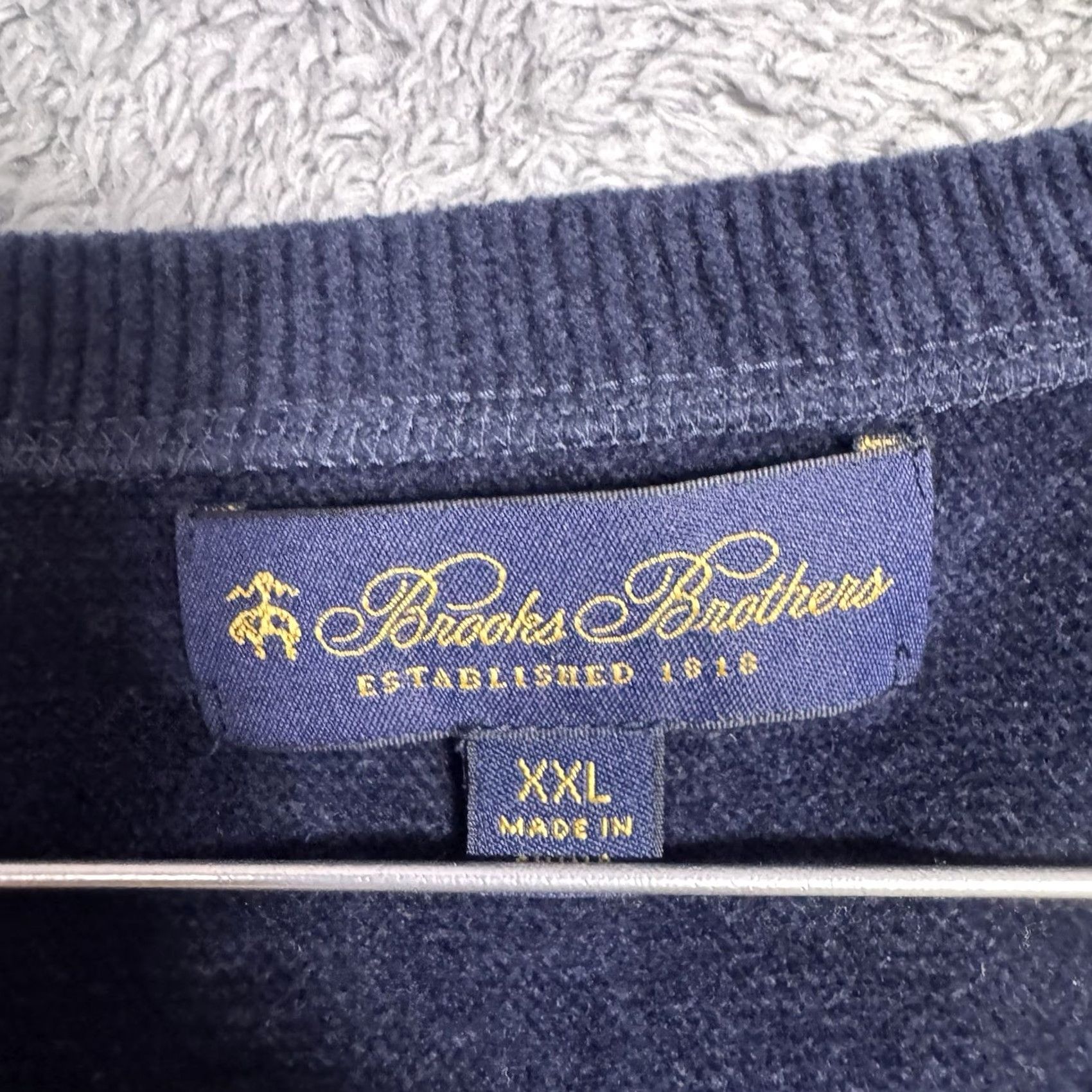 Brooks Brothers Brooks Brothers Sweatshirt Mens 2XL XXL Crewneck Pullover Fleece Suede Sweater Blue Cotton Polyester Fabric Fleece Regular Knit Pullover Mens Size US XXL / EU 58 / 5 - 6 Thumbnail