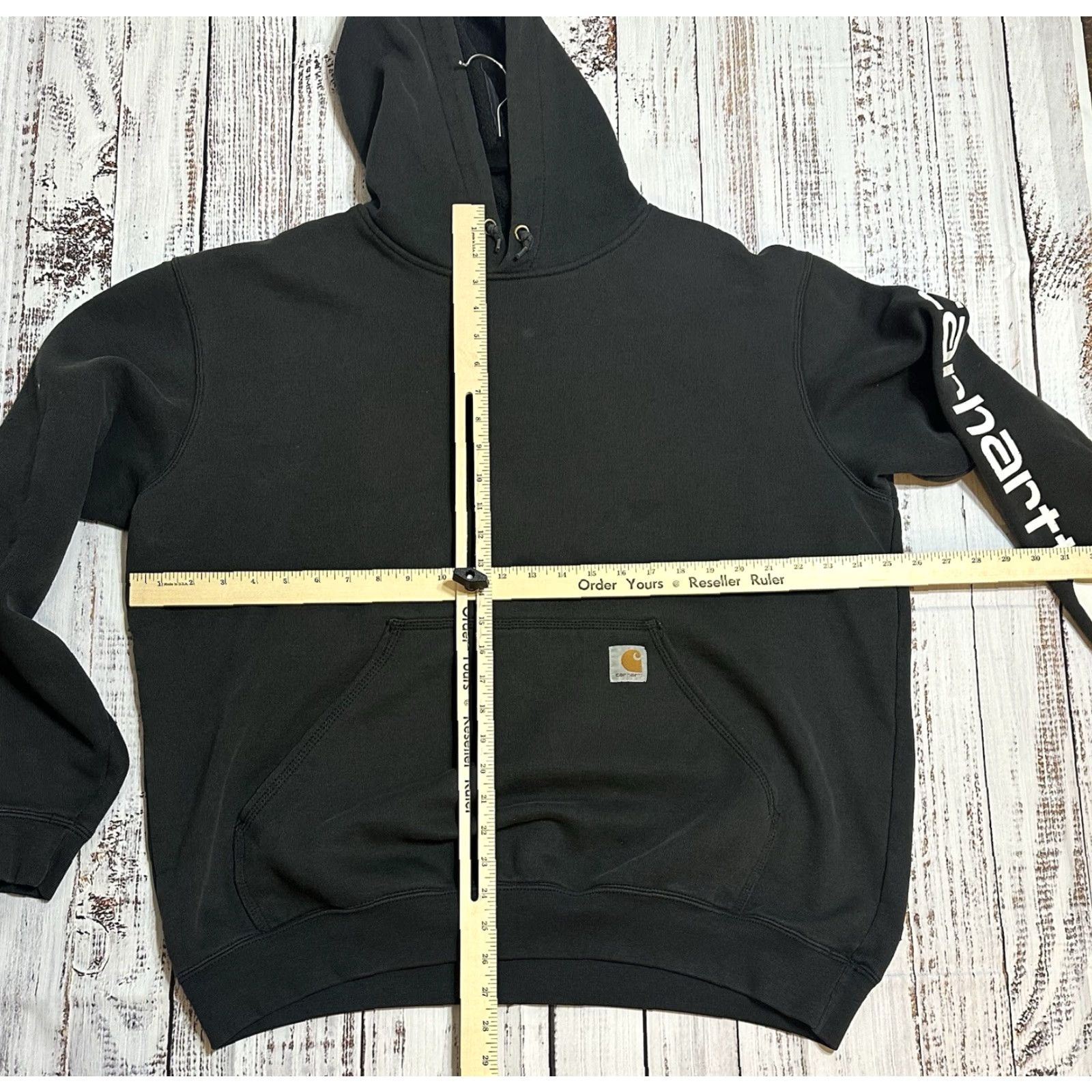 Carhartt Carhartt Black Drawstring Hoodie Pullover Mens L Kangaroo Pockets Sleeve Spell Size US L / EU 52-54 / 3 - 5 Thumbnail