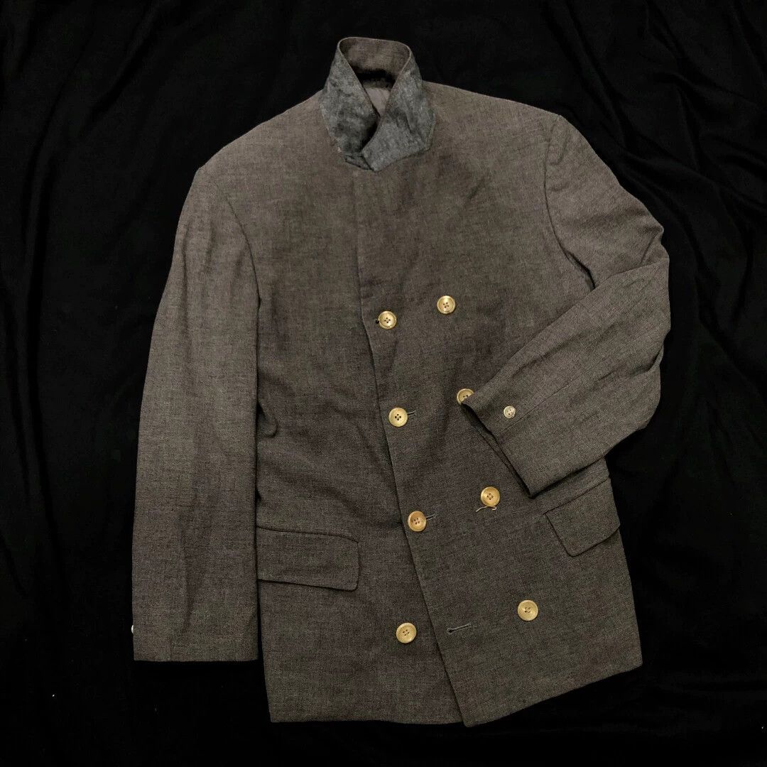 Yohji Yamamoto Yohji Yamamoto 92aw Wenders DB Wool-Cotton Suit Horn Size US XXL / EU 58 / 5 - 2 Thumbnail