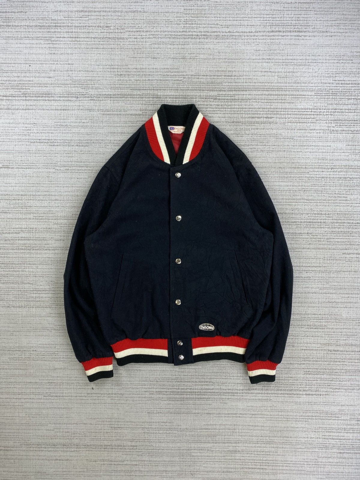 Delong × Vintage Vintage Delong Fullbutton Varsity Style Jacket Size US M / EU 48-50 / 2 - 1 Thumbnail