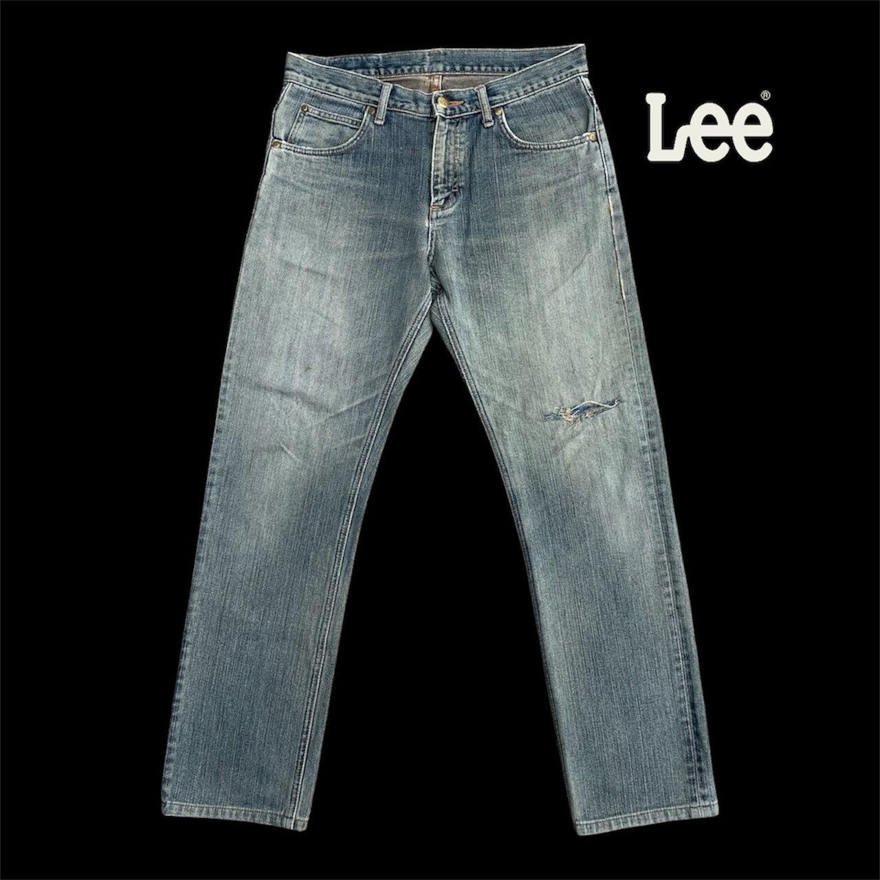 Lee Vintage Lee Classic Light Wash Distressed Denim Jeans W31 Size US 31 - 1 Thumbnail