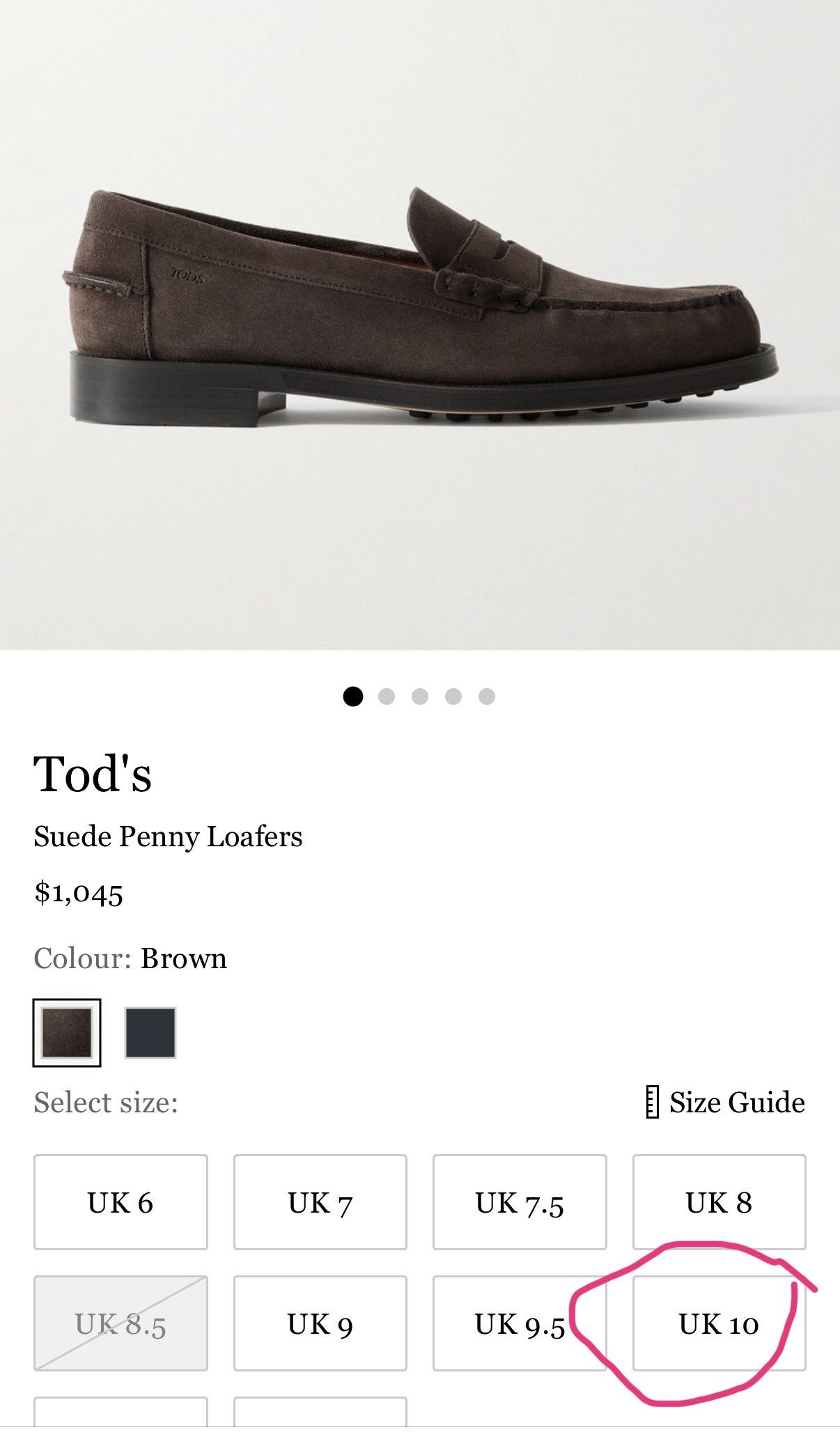 Tod's Tod's Brown Suede Penny Loafers Size US 11 / EU 44 - 12 Thumbnail
