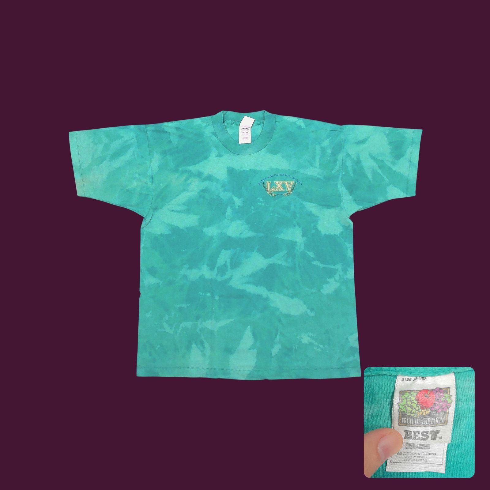 Fruit Of The Loom Late 90s Custom Bleach Single Stitch Boxy Tee Size US XL / EU 56 / 4 - 1 Thumbnail