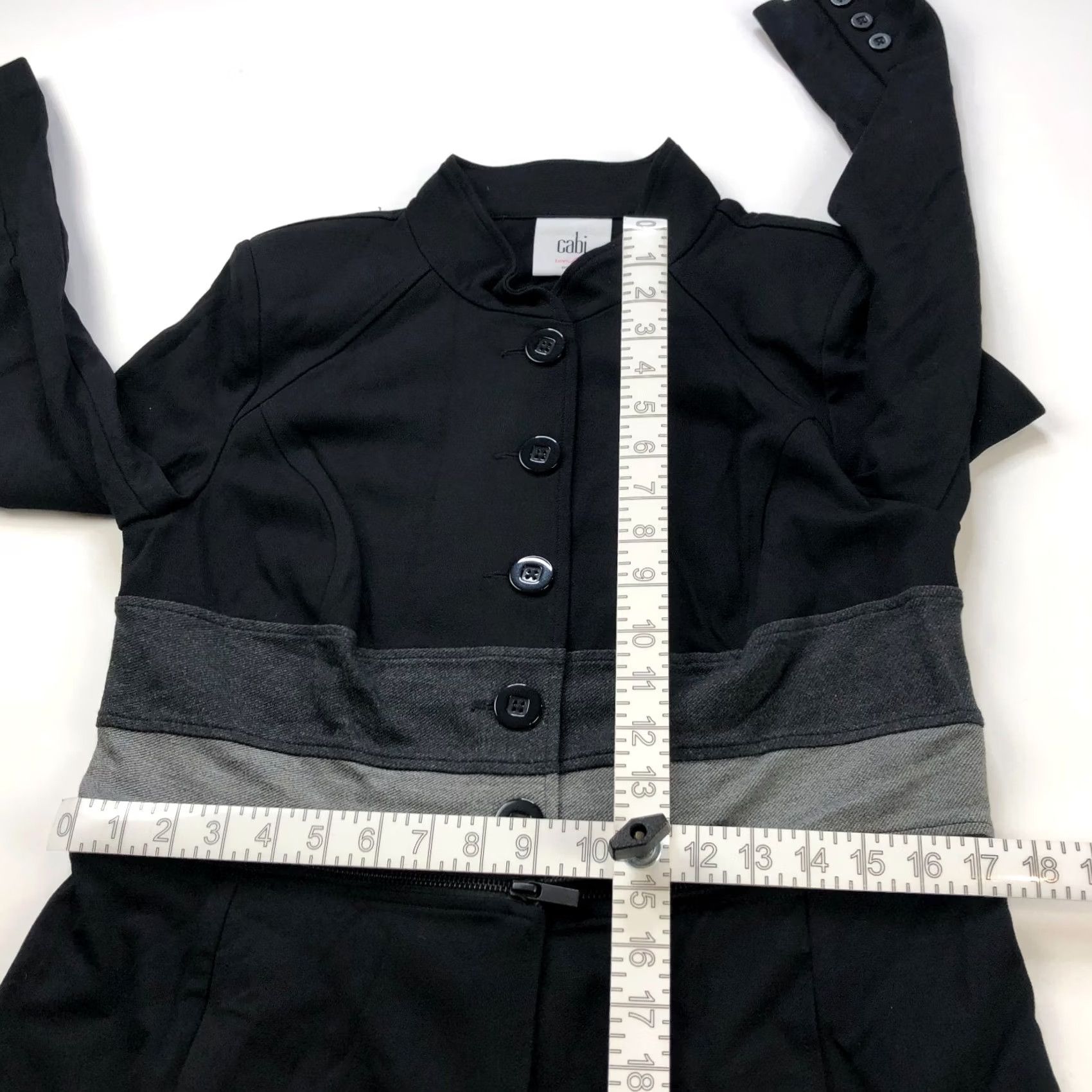Vintage Cabi Osaka Nights Jacket Medium Large 3176 Convertible Black Gray Ponte Knit Size M / US 6-8 / IT 42-44 - 6 Thumbnail