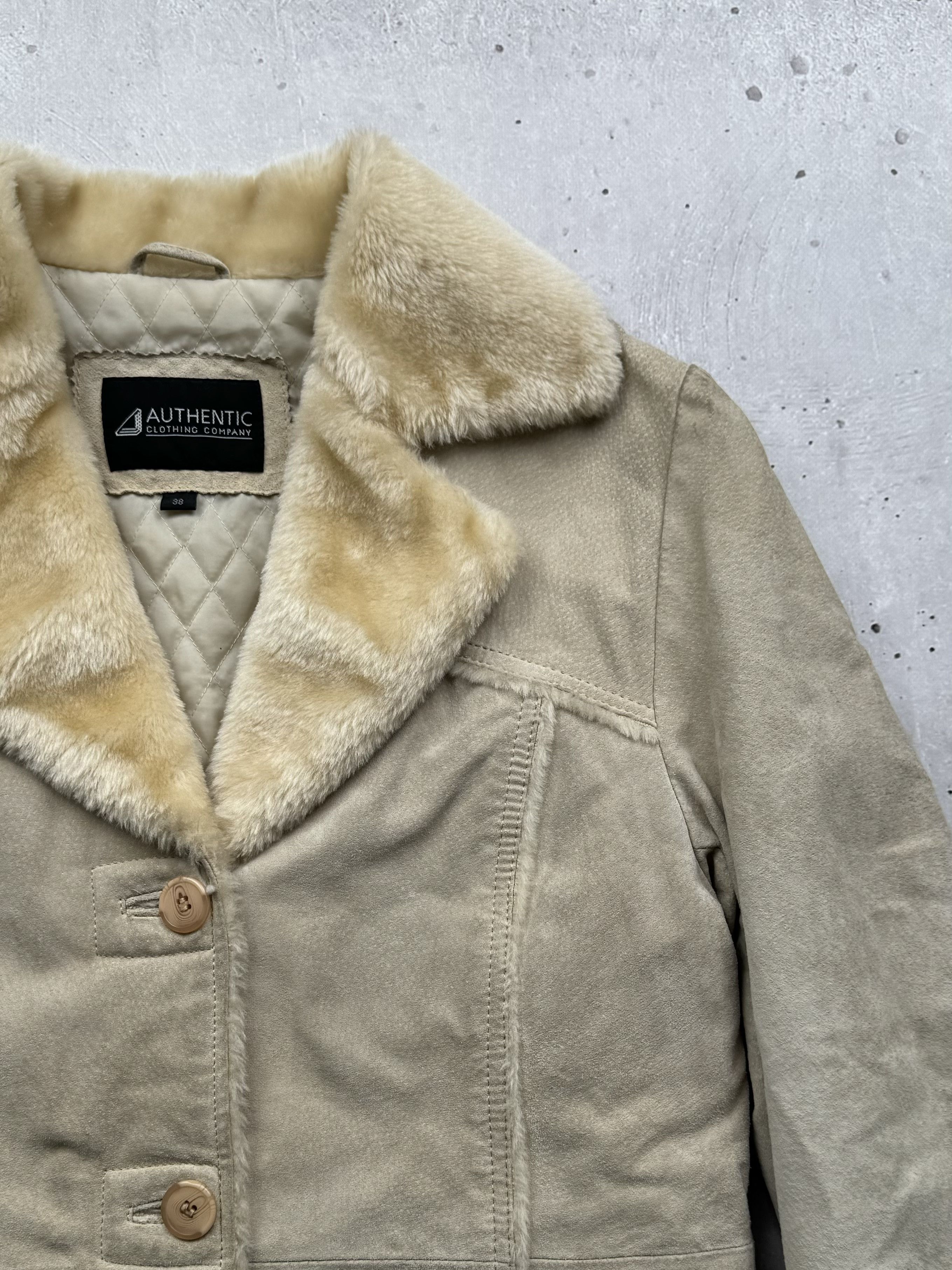 Genuine Leather × Vintage Vintage Real Leather Coat With Faux Fur Collar Size XS / US 0-2 / IT 36-38 - 3 Thumbnail