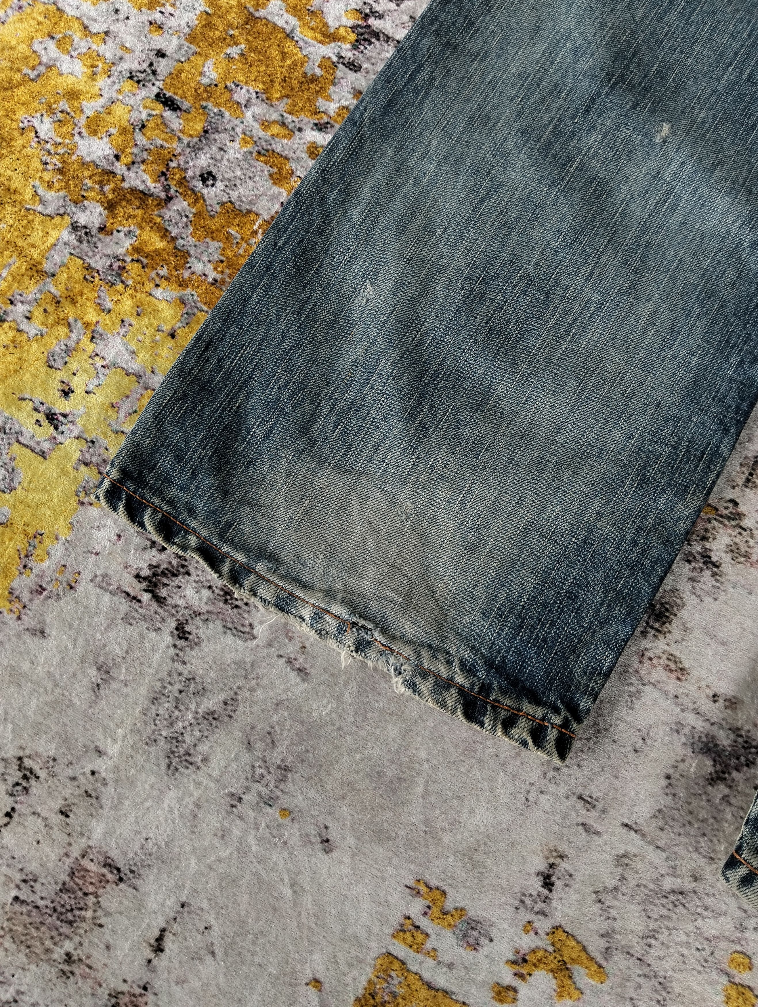 Edwin Ripped Edwin 503 Blue Trip Regular Straight Faded Jeans Size US 31 - 6 Thumbnail