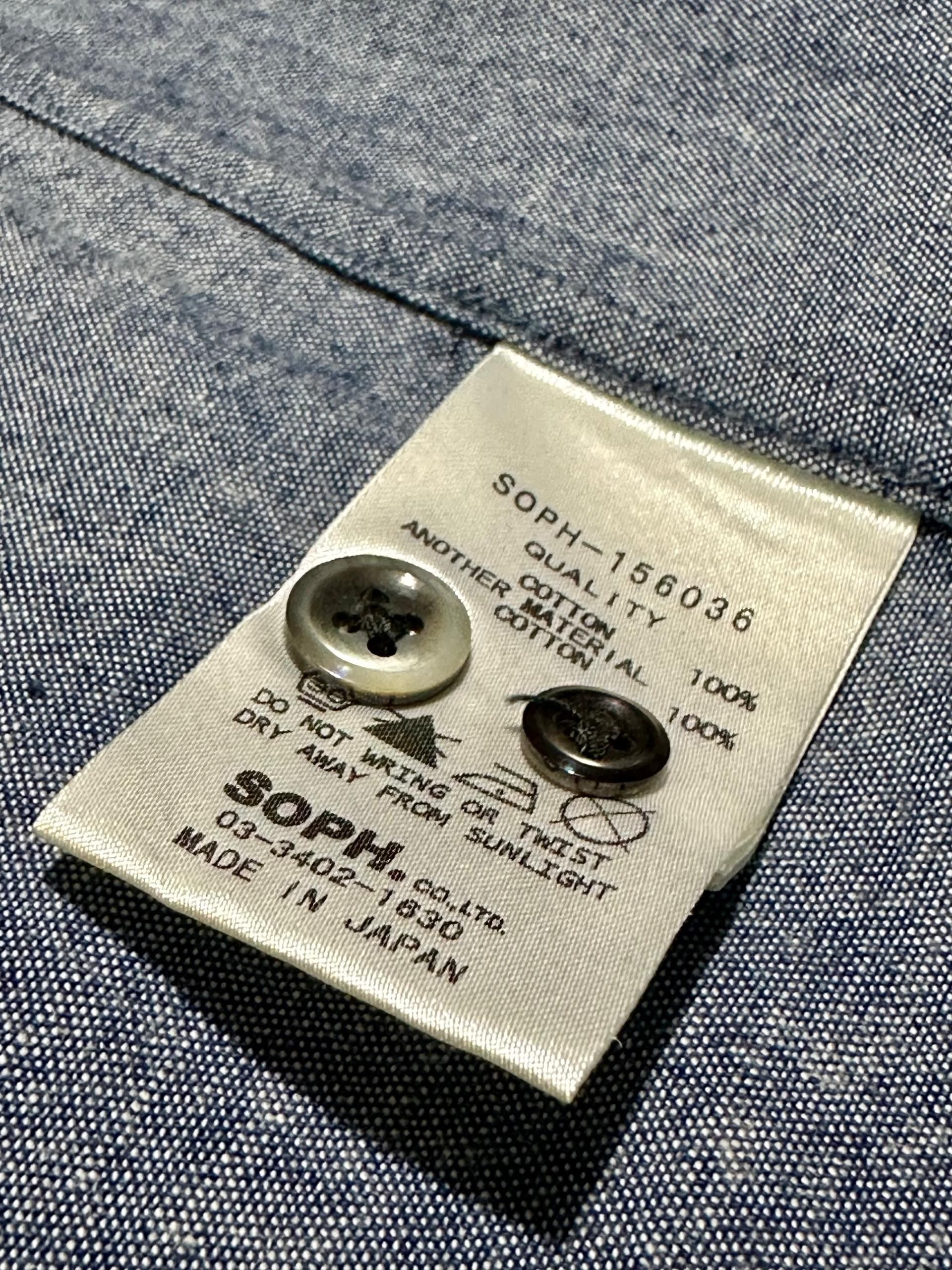 Japanese Brand × Sophnet. SOPHNET. Indigo Chambray Panel Button Down Long Sleeve Shirt Size US M / EU 48-50 / 2 - 10 Thumbnail