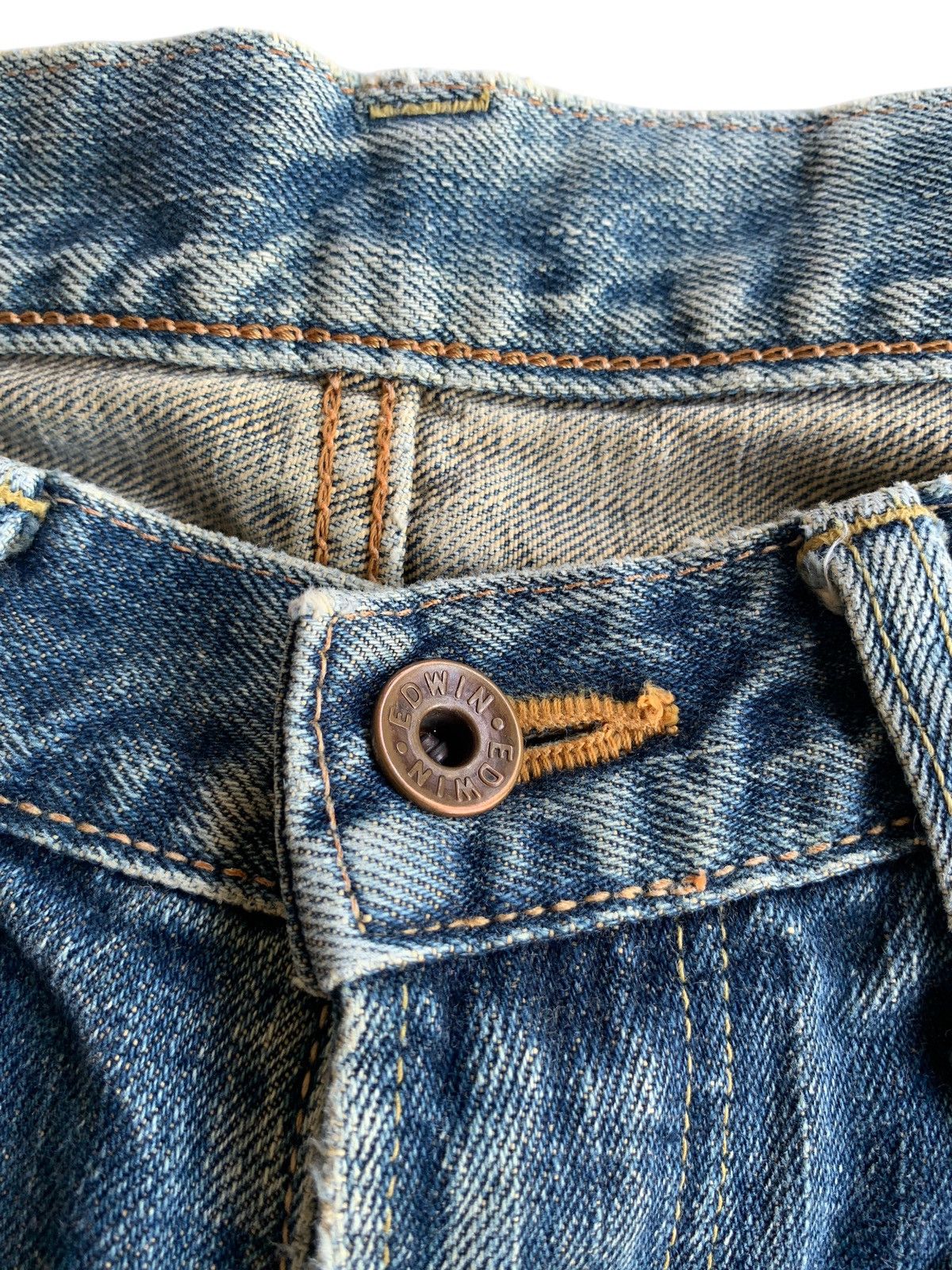 Edwin × Kapital × Vintage VINTAGE EDWIN 505 SELVEDGE RUSTY DISTRESSED DENIM Size US 30 / EU 46 - 18 Thumbnail