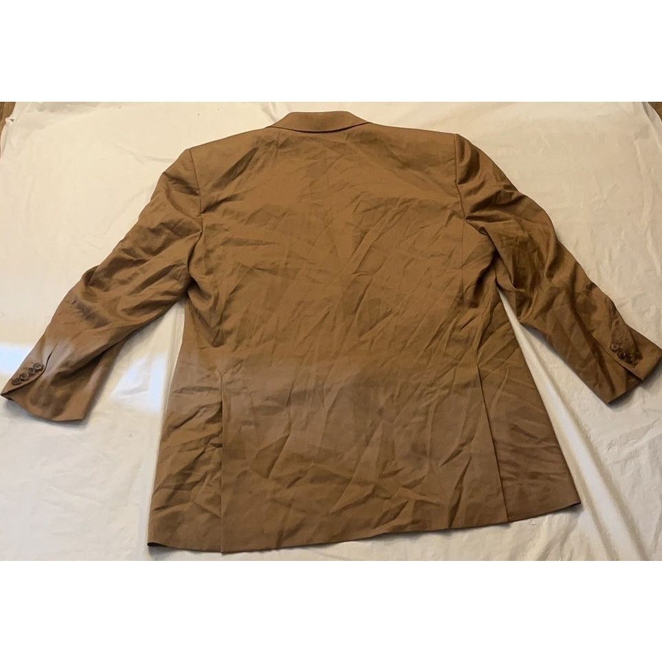 Stefano Ricci Stefano Ricci Tan 100% Wool Blazer Sport Jacket Size: 58 Size 54R - 2 Thumbnail