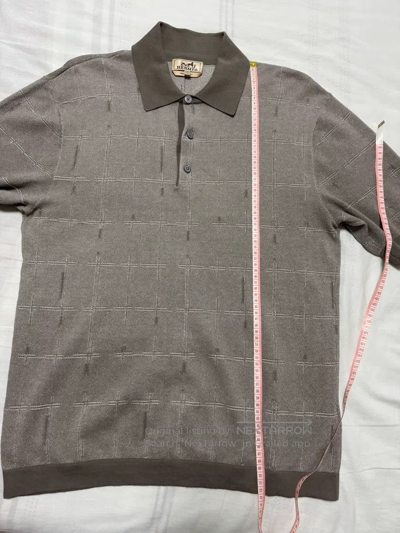 Hermes Hermes Knitted short-sleeved shirt Size US L / EU 52-54 / 3 - 5 Thumbnail