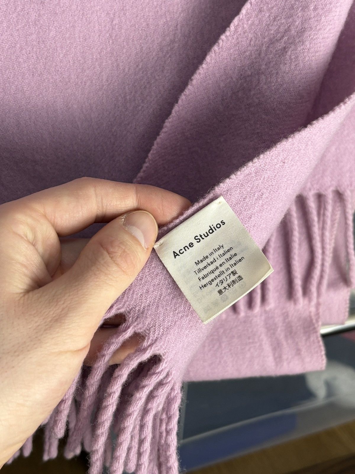 Acne Studios Acne Studios Lilac Wool Scarf Size ONE SIZE - 4 Thumbnail