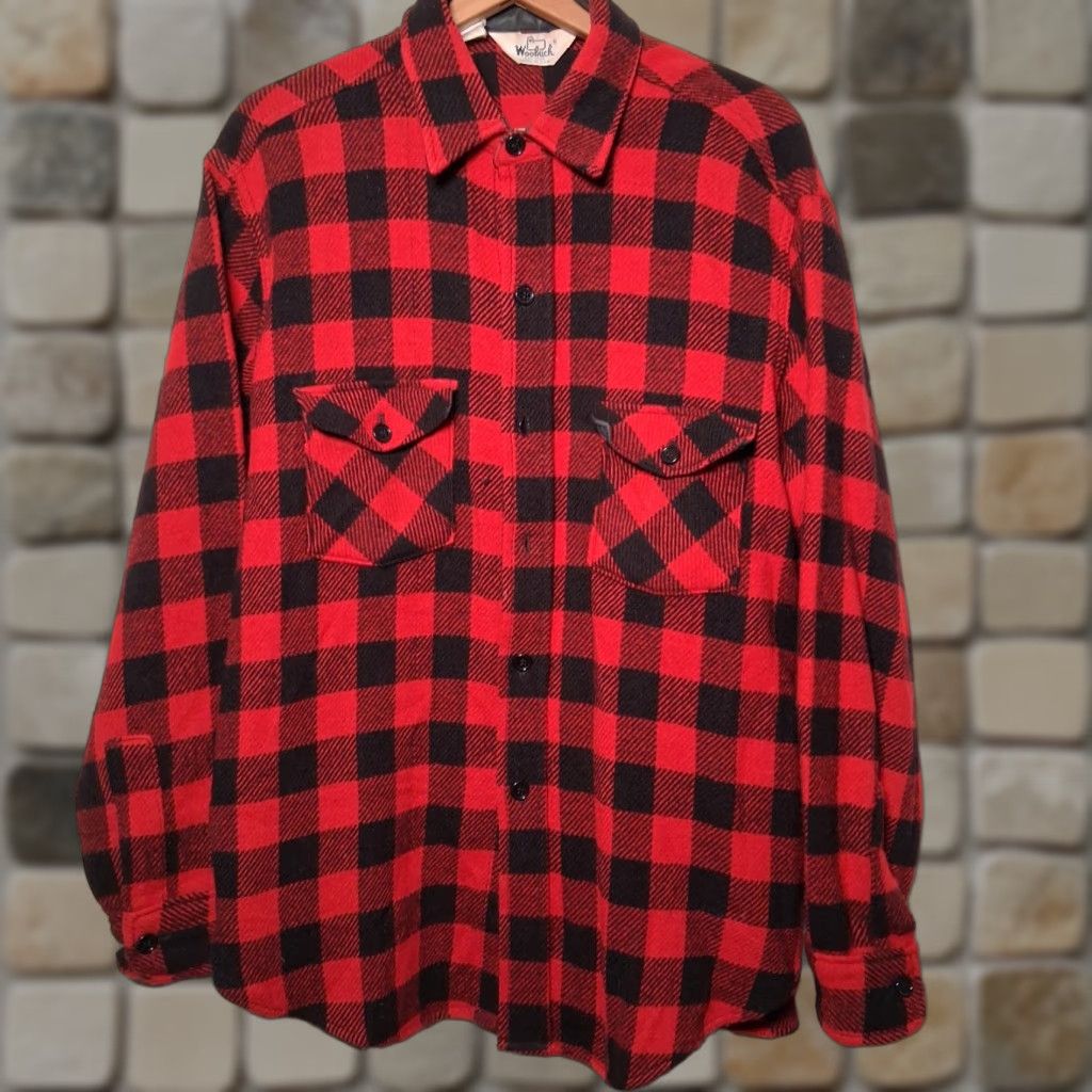 Vintage VINTAGE Woolrich Shirt Jacket L Red Buffalo Plaid Wool Blend USA Made Work Woolrich Woolen Mills Shirt Jacket Mens L Red Plaid Workwear 90s? Size US L / EU 52-54 / 3 - 1 Thumbnail