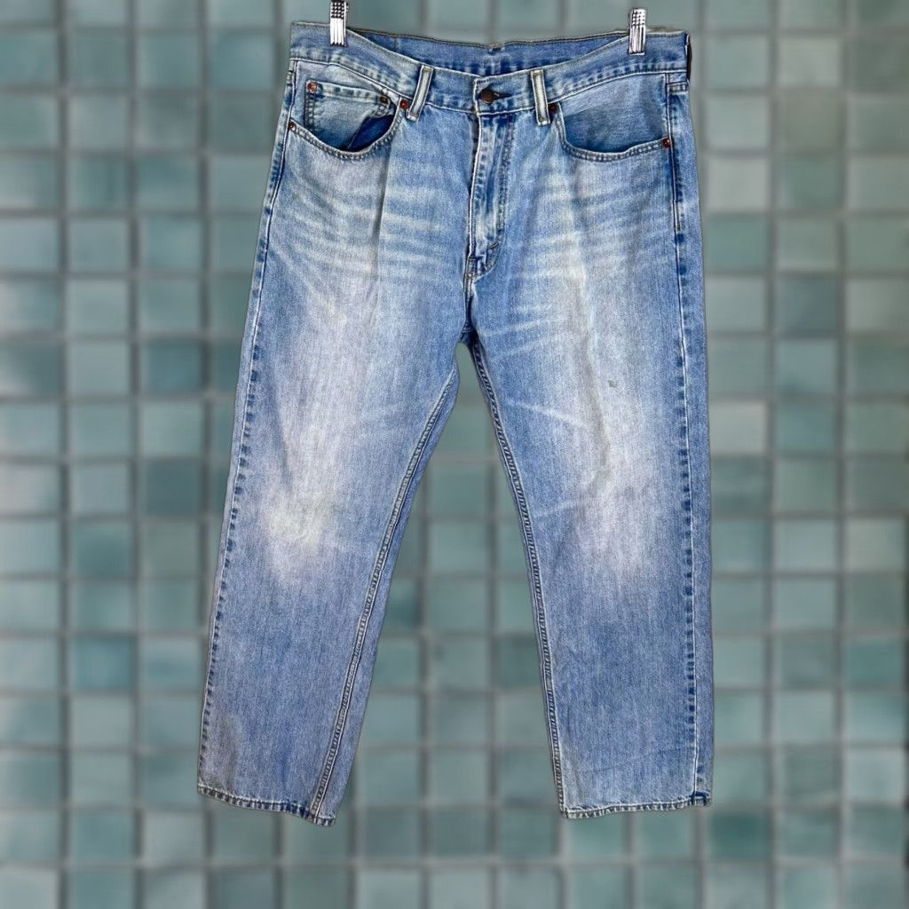 Levi's Levi's 505 Denim Jeans Mens Size 40 Blue Regular Fit Straight 40X32 Size US 40 / EU 56 - 1 Thumbnail
