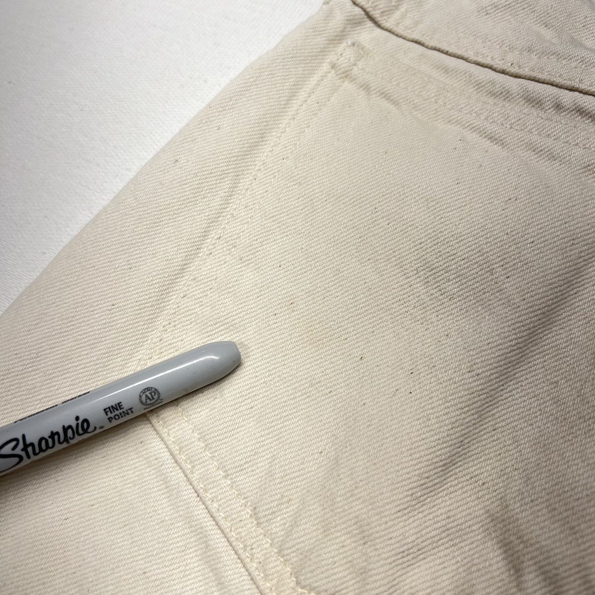 Vintage VTG Bluenotes Jeans Straight Beige Tan Pants Denim Workwear Size US 34 / EU 50 - 17 Thumbnail