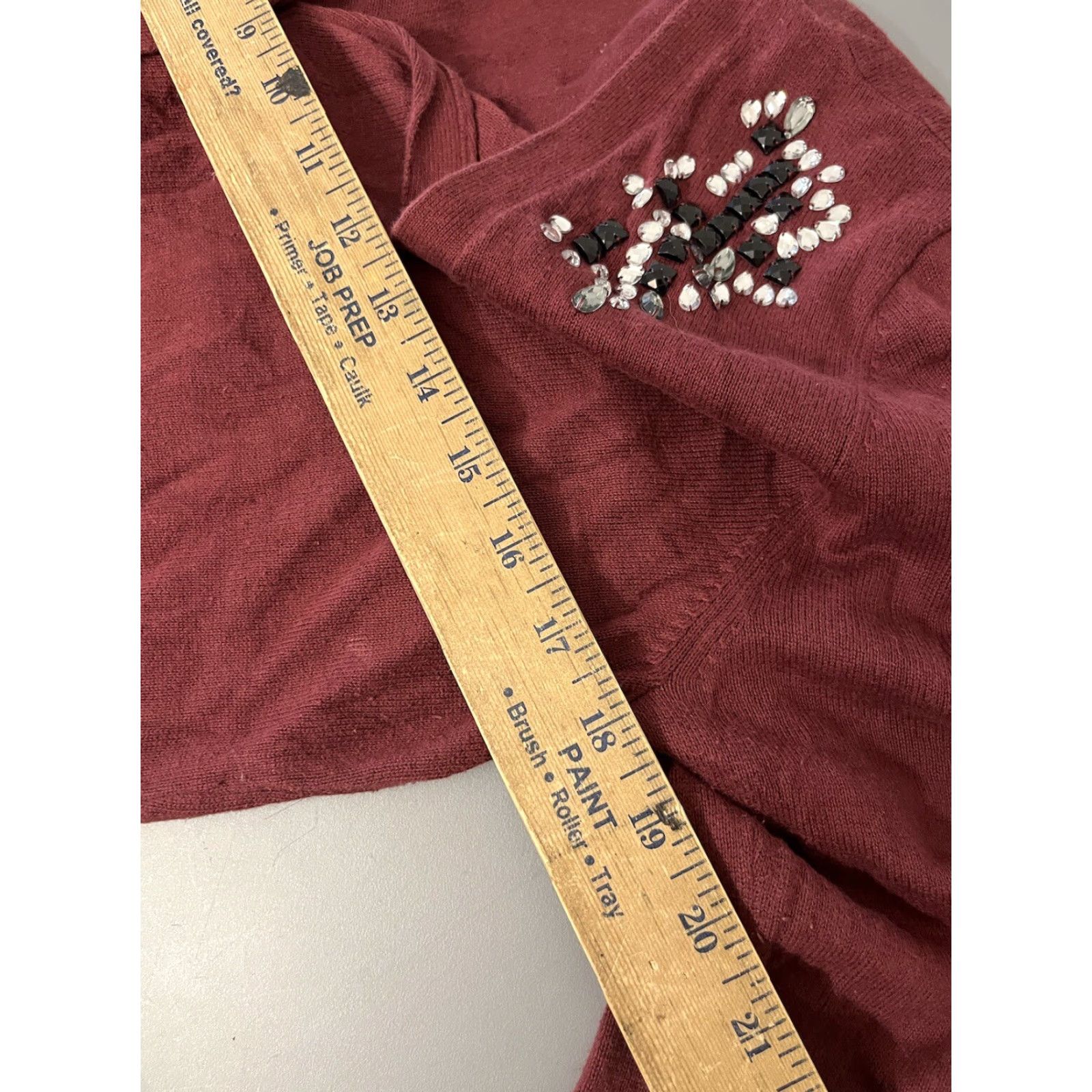 Loft VINTAGE LOFT Women's Cardigan Sweater L Long Sleeve Maroon Casual Fall Spring Winter Size L / US 10 / IT 46 - 5 Thumbnail