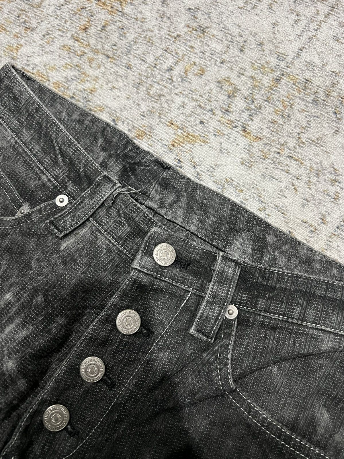 Le Grande Bleu (L.G.B.) Tornado Mart “Marshal Dead Wood” Lace Up Flared Jeans Size US 29 - 5 Thumbnail