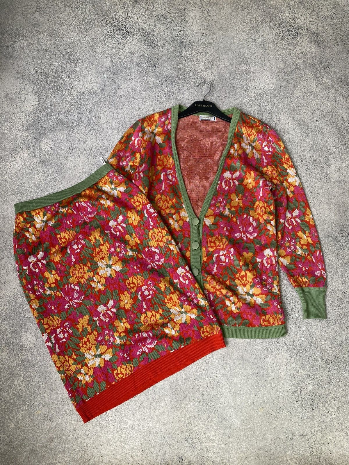 Designer × Vintage × Yves Saint Laurent Vintage YSL Yves Saint Laurent Women’s Rare Floral Suit Size S / US 4 / IT 40 - 9 Thumbnail