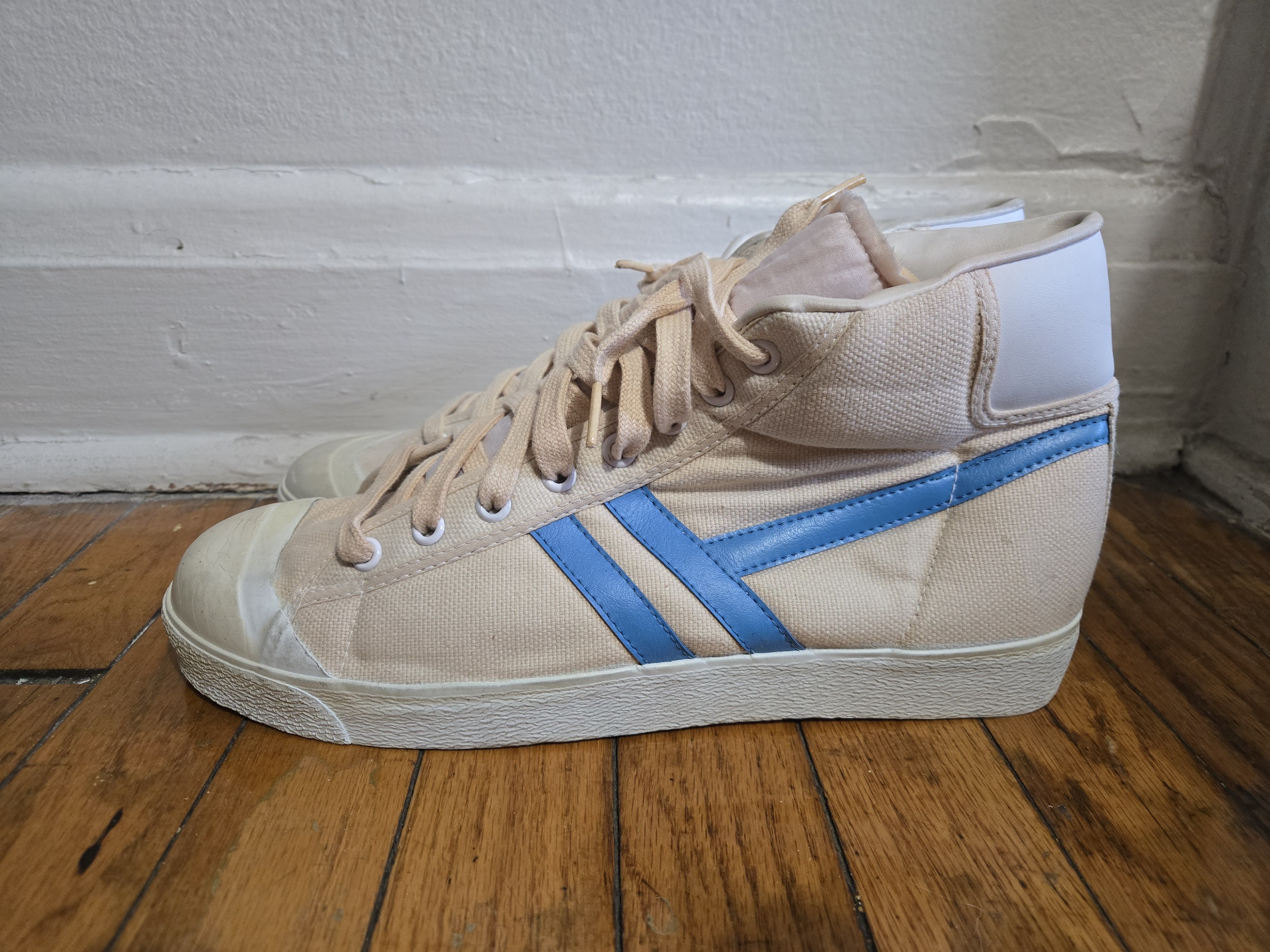 Gola vtg 70s Gola US11 Canvas Basketball Hi Top Vulcanized Shoes Size US 11 / EU 44 - 2 Thumbnail