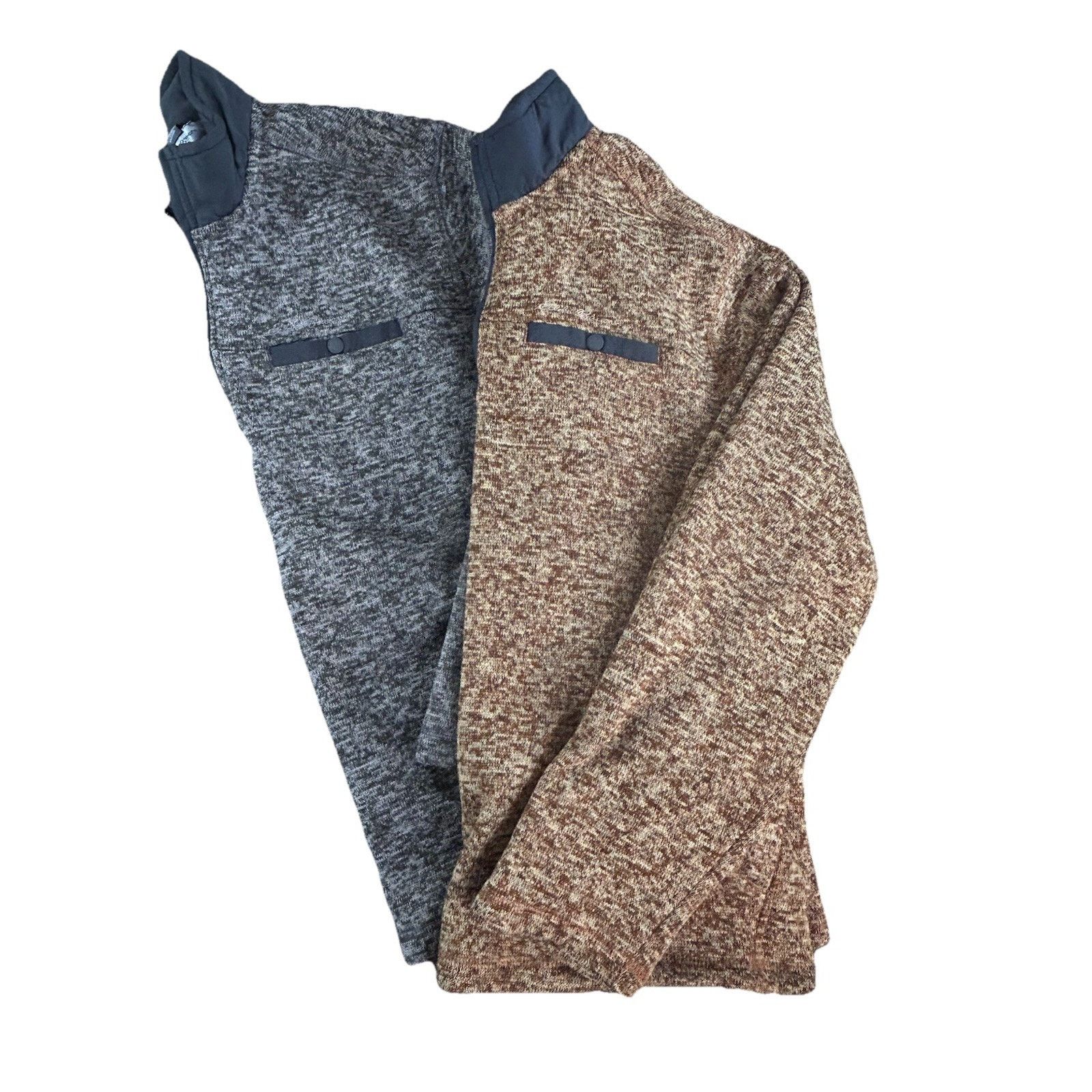 Eddie Bauer Eddie Bauer Sweater Men XL 1/4 Zip Brown/blue Fleece two set Size US XL / EU 56 / 4 - 1 Thumbnail