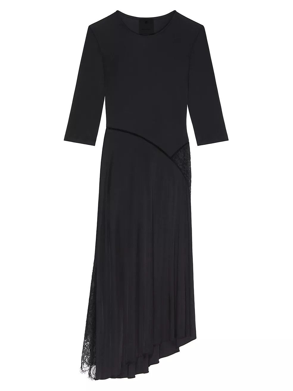 Givenchy o1w1db10325 Lace Insert Flare Dress in Black Size XS / US 0-2 / IT 36-38 - 1 Thumbnail